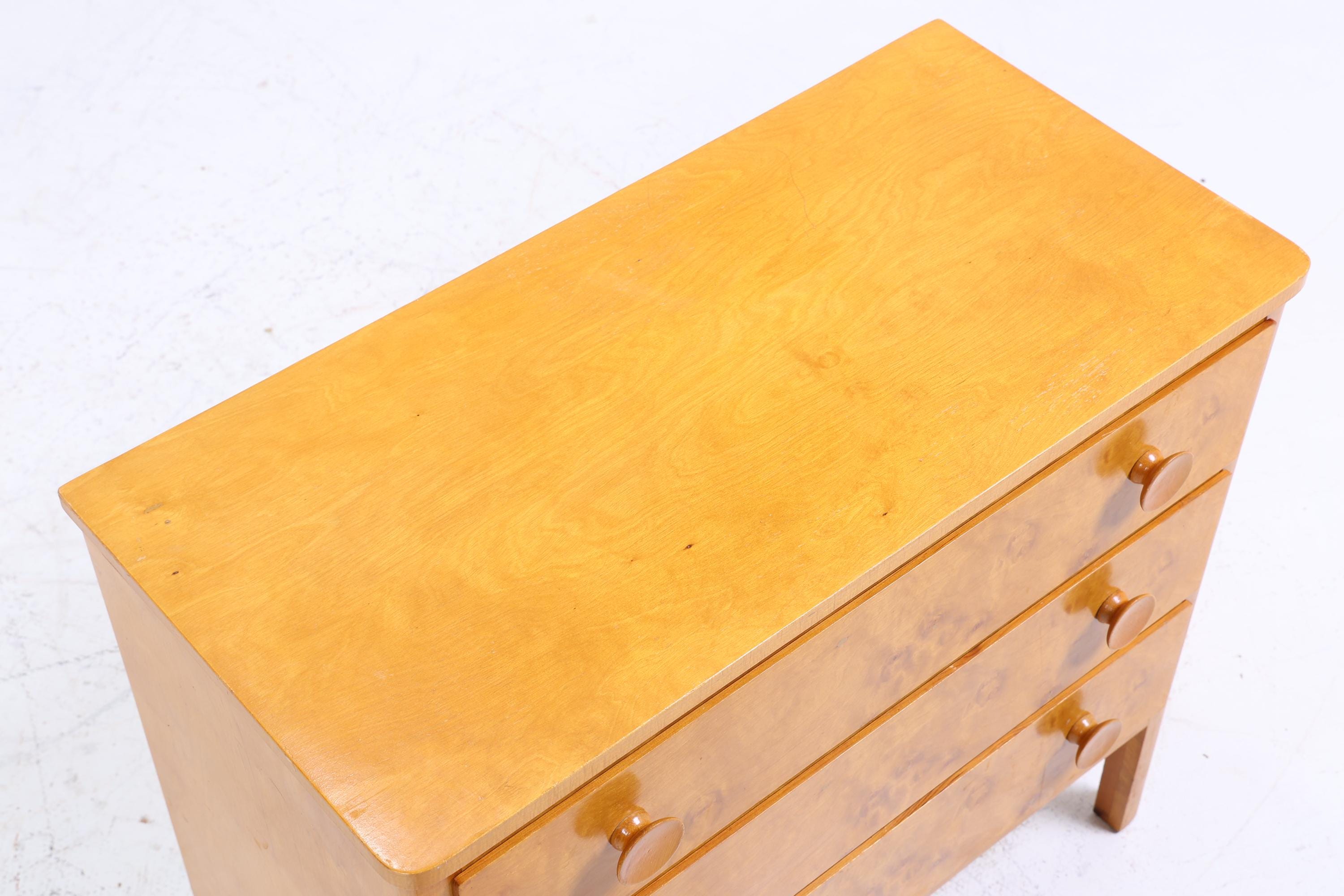 60er Jahre Schubladen Kommode im Biedermeier Stil | Mid Century Schubladen Schrank | Vintage Holz Aufbewahrung