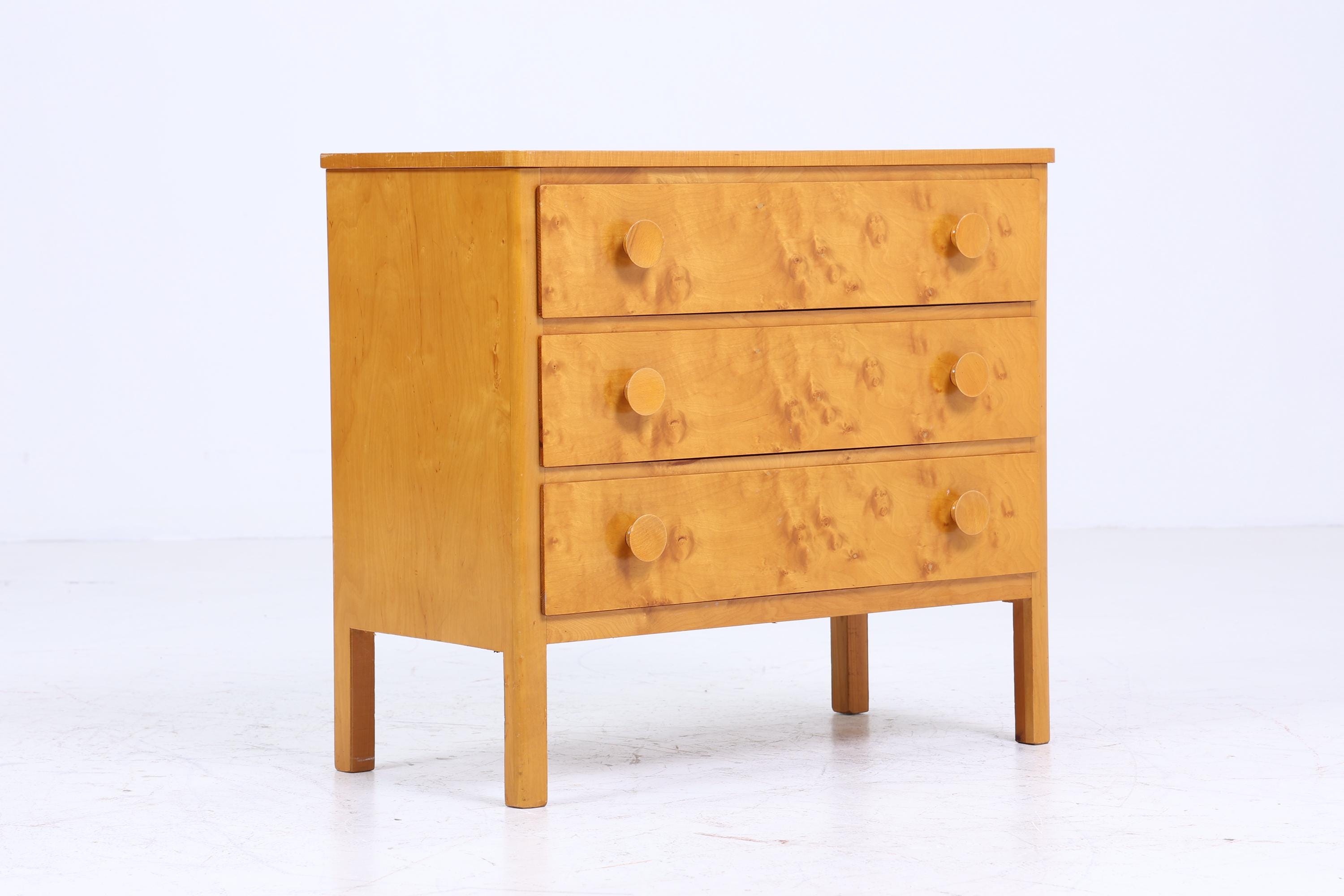 60er Jahre Schubladen Kommode im Biedermeier Stil | Mid Century Schubladen Schrank | Vintage Holz Aufbewahrung