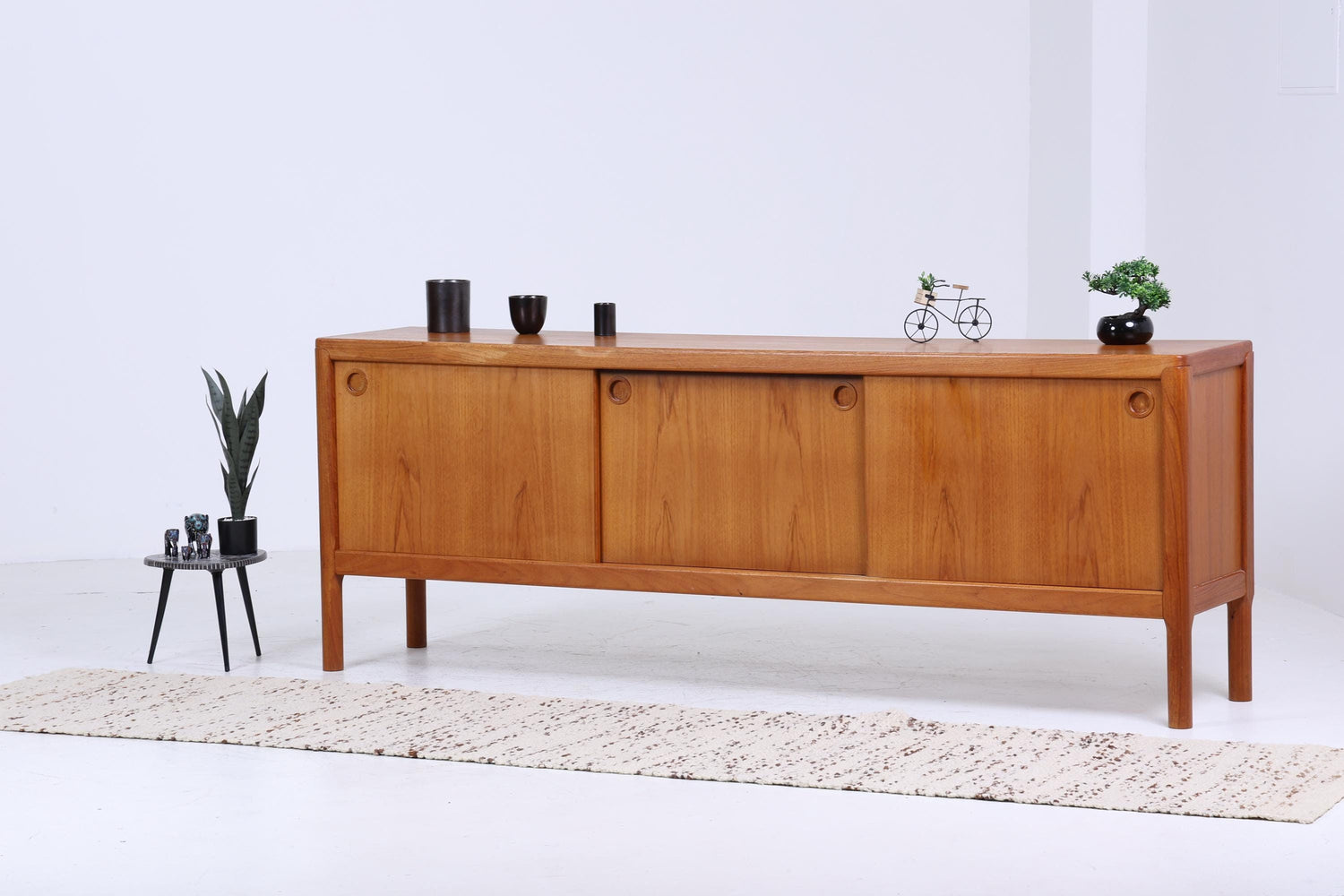 HW Klein for Bramin Teak Sideboard 1960s | Mid Century Drawer Sideboard Wooden Storage