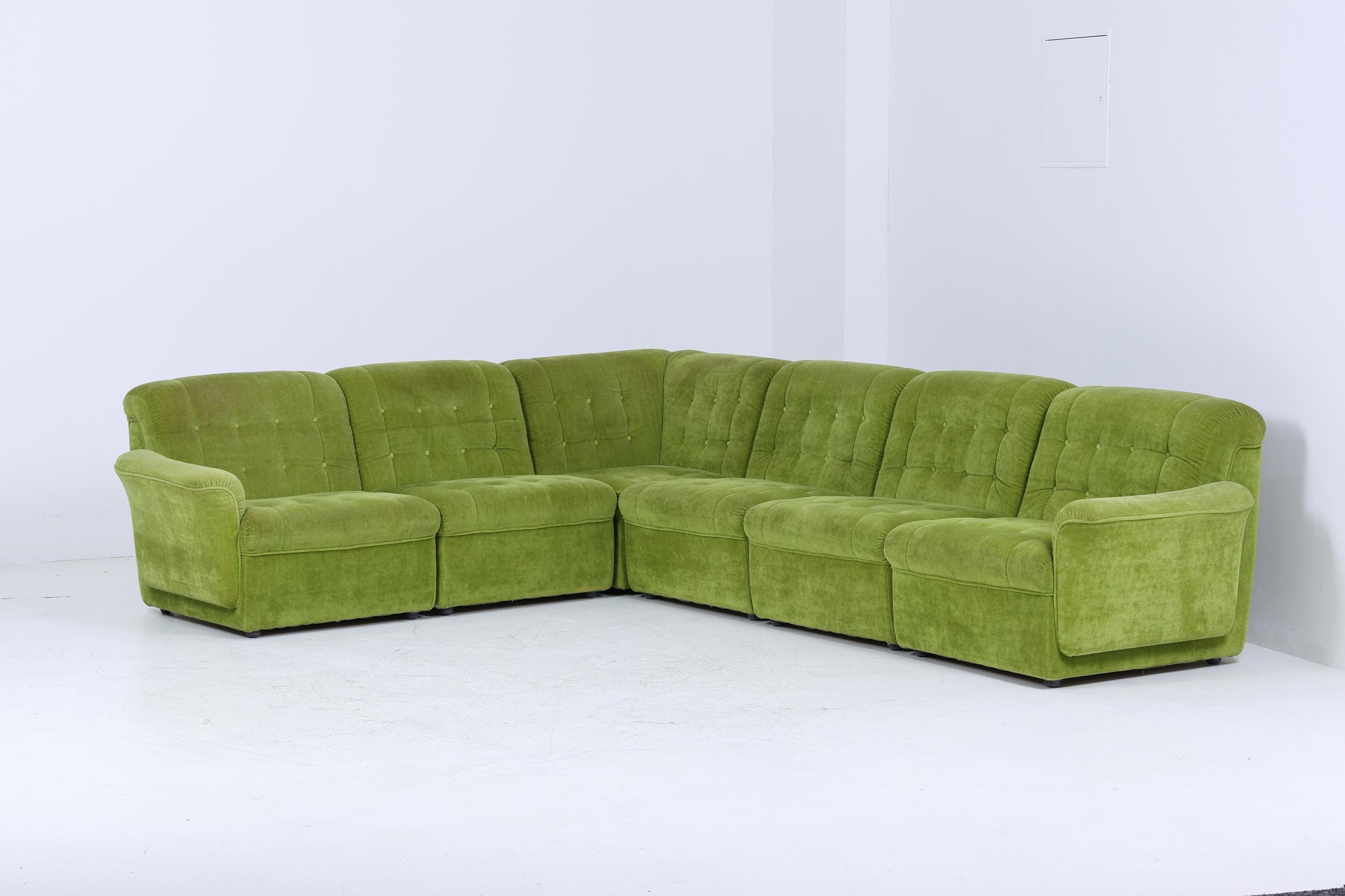 Vintage Modular Stoff Sofa 70er Jahre | Mid Century Couch Lounge Retro Sitzecke 60er