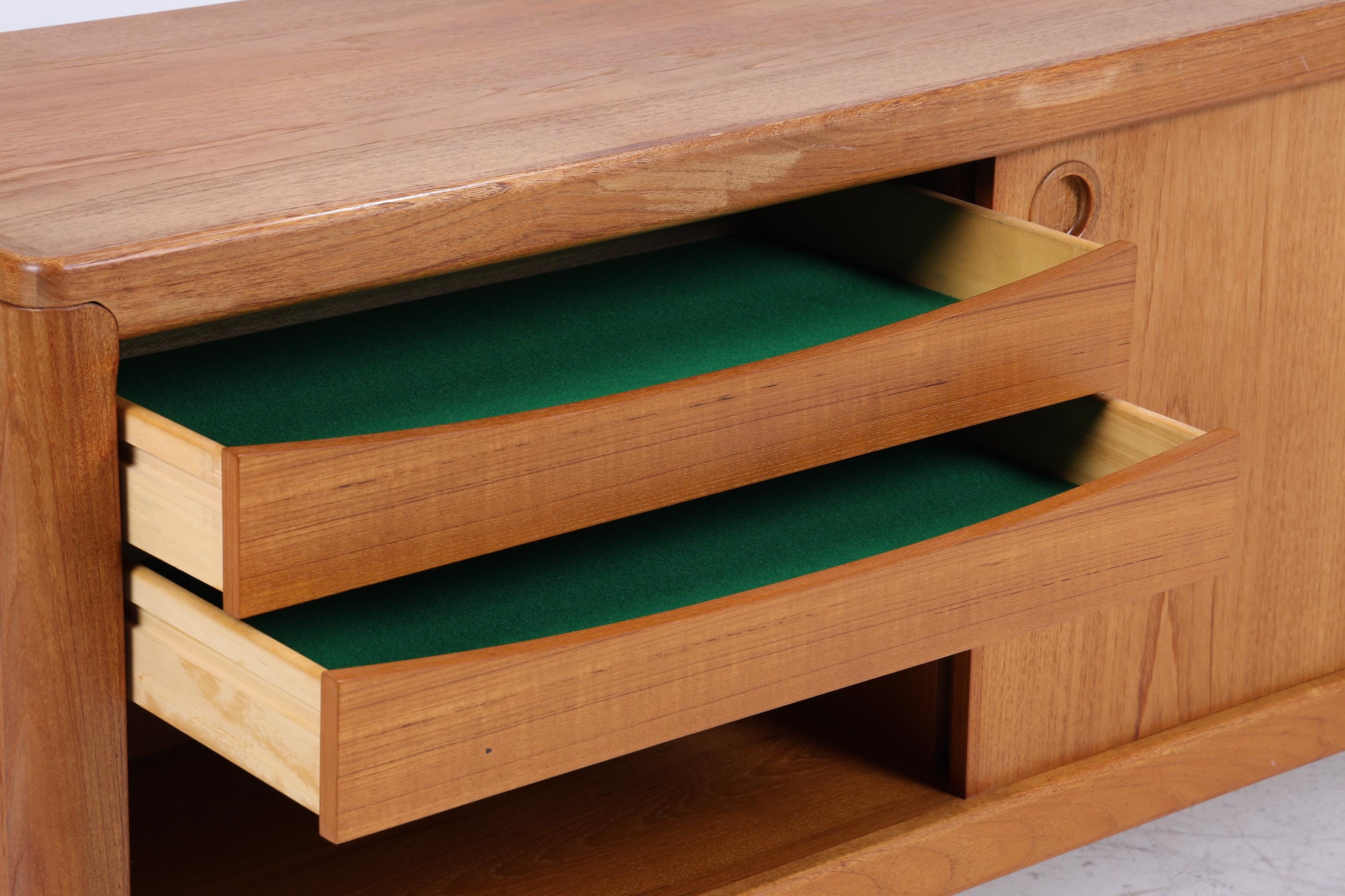 HW Klein for Bramin Teak Sideboard 1960s | Mid Century Drawer Sideboard Wooden Storage