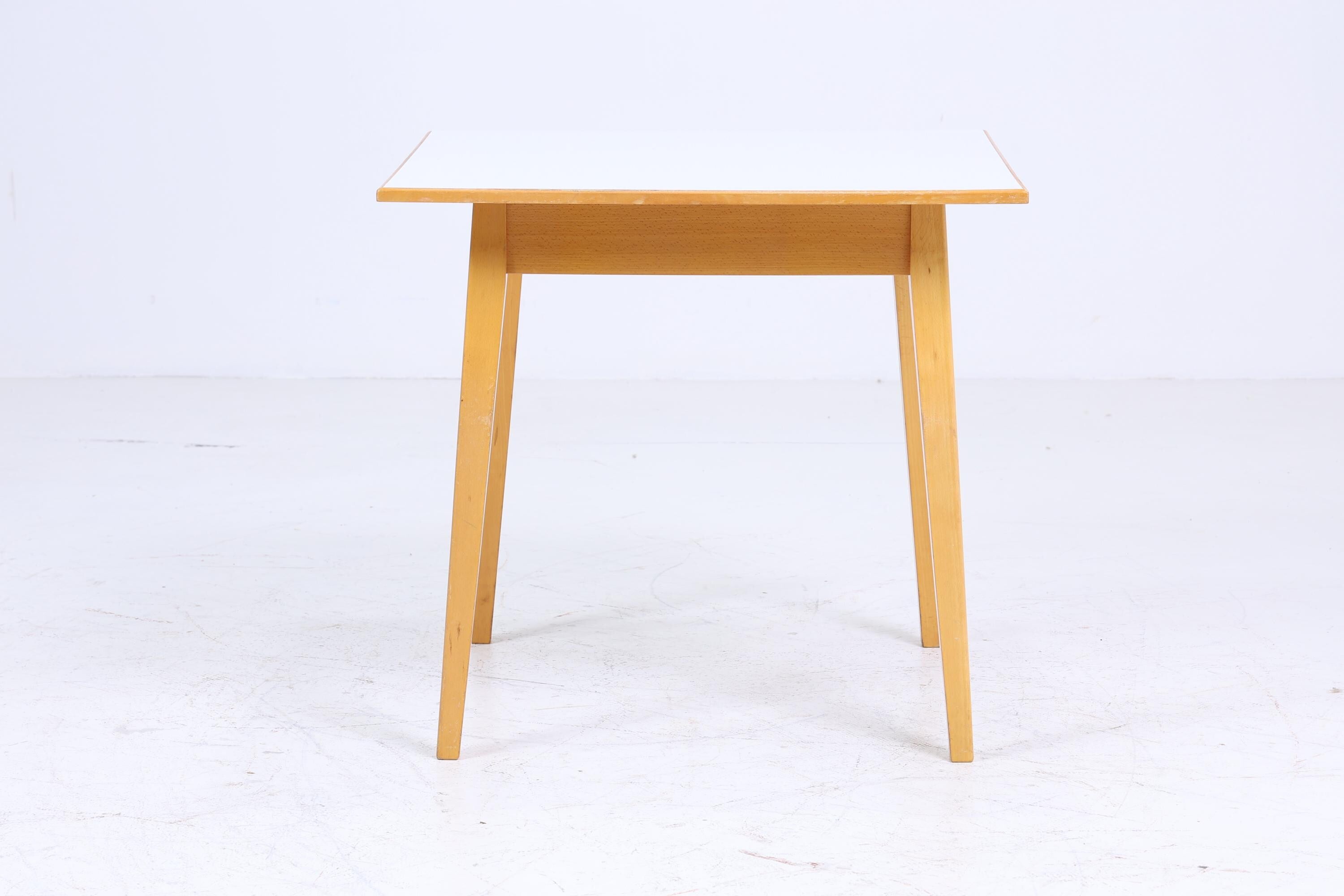Kleiner Vintage Küchentisch 60er Jahre | Mid Century Esstisch Tisch Retro 70er Holz Resopal