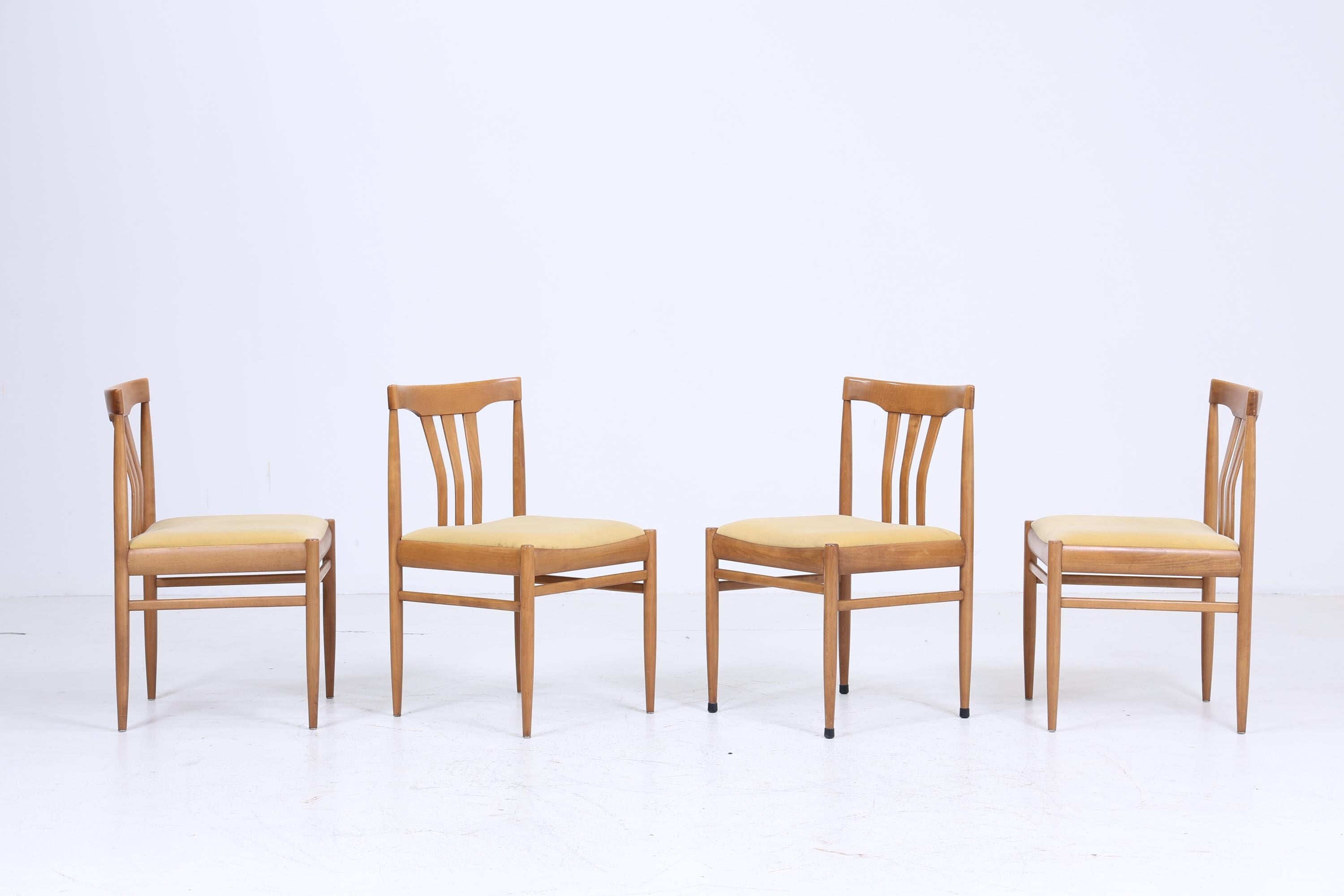 ❌SALE❌ 4er Set Vintage Holz Stühle aus den 60ern | Mid Century Küchen Stuhl Esszimmerstühle Vintage Retro