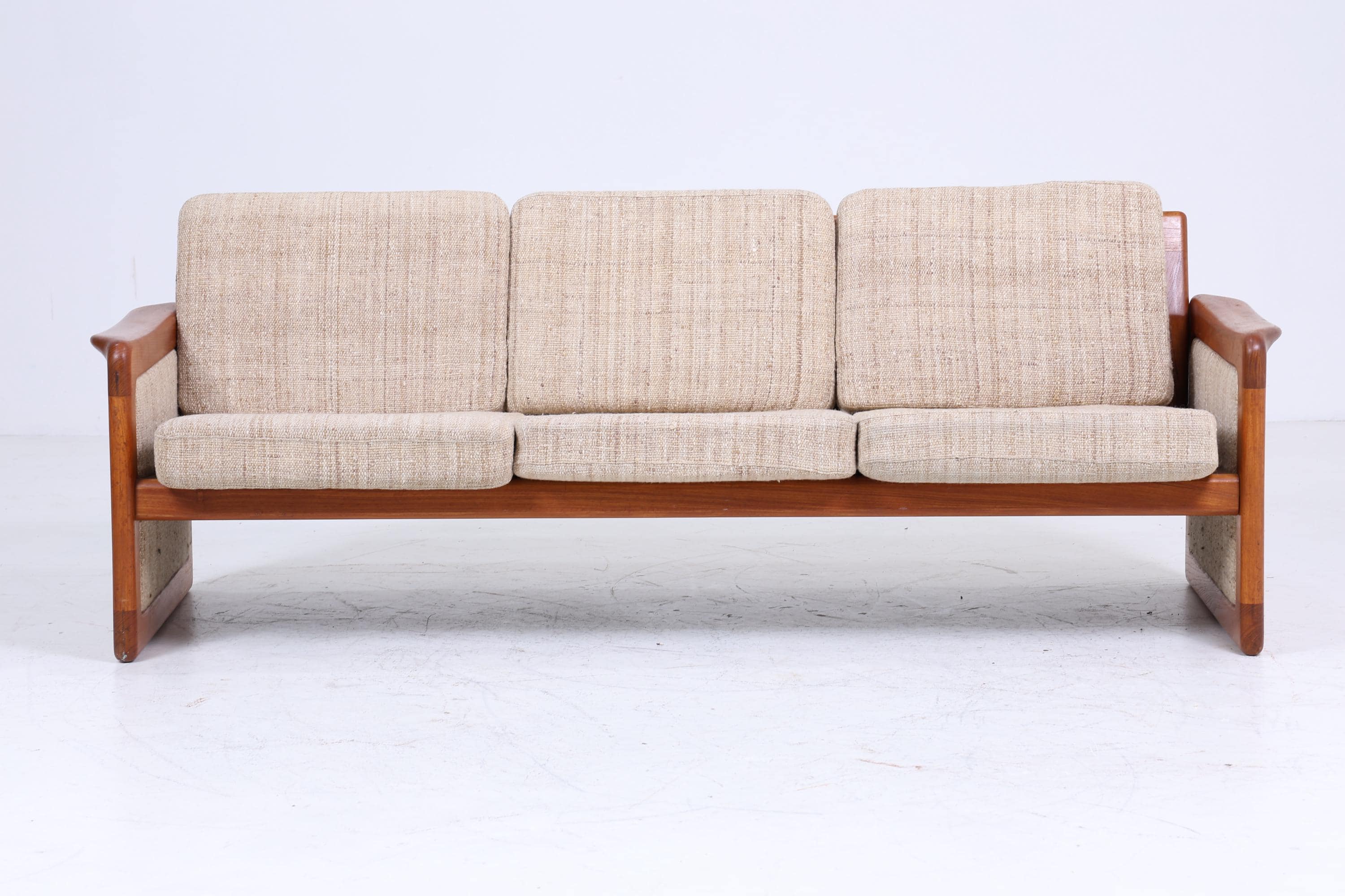 Vintage Teak Sofa von Dyrlund 60er Jahre | Mid Century Couch Stoff Daybed Lounge Retro 70er