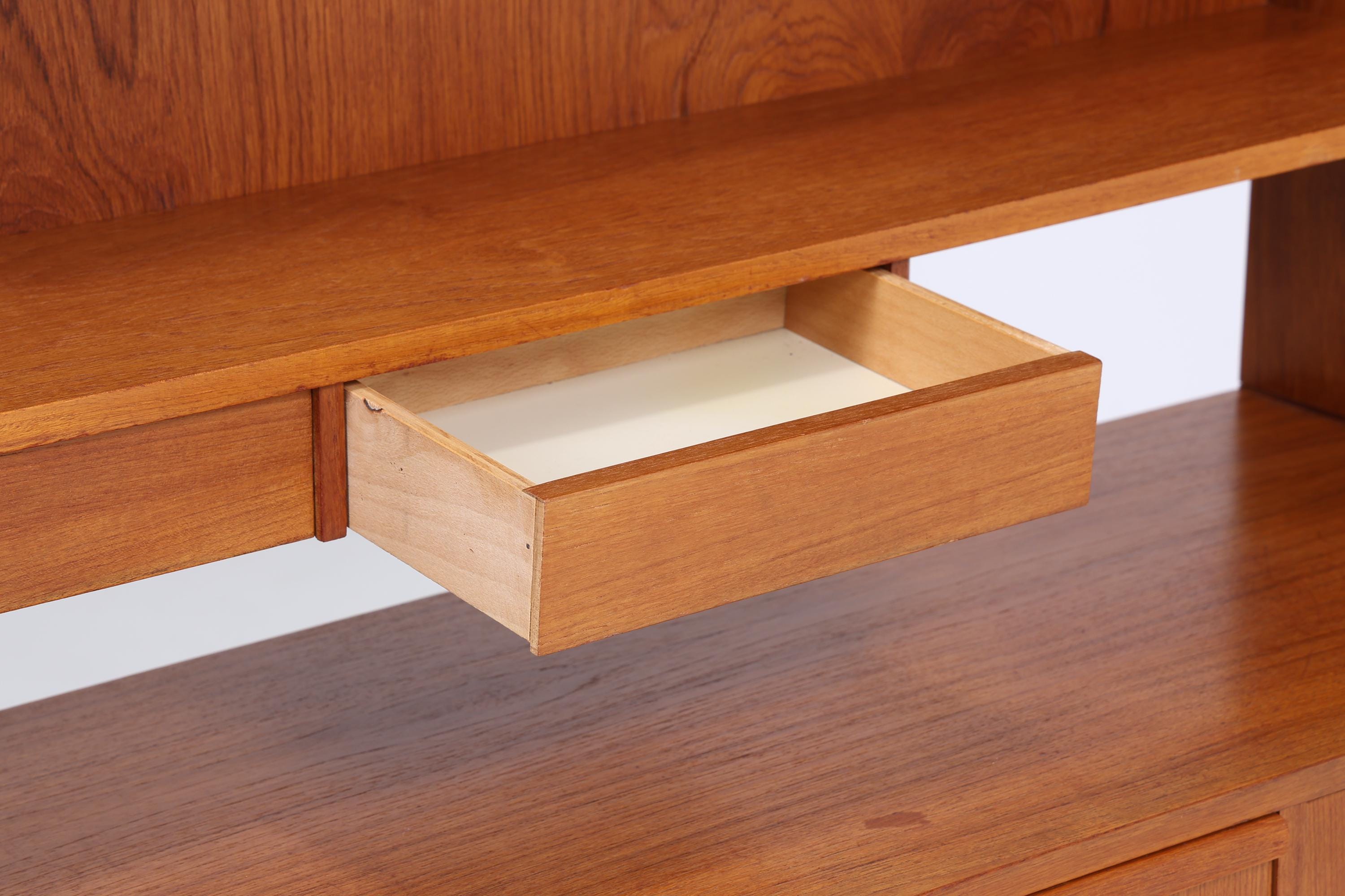 Mid Century Teak Schrank 60er Jahre | Vintage Bücherregal Retro Regal Holz Aufbewahrung