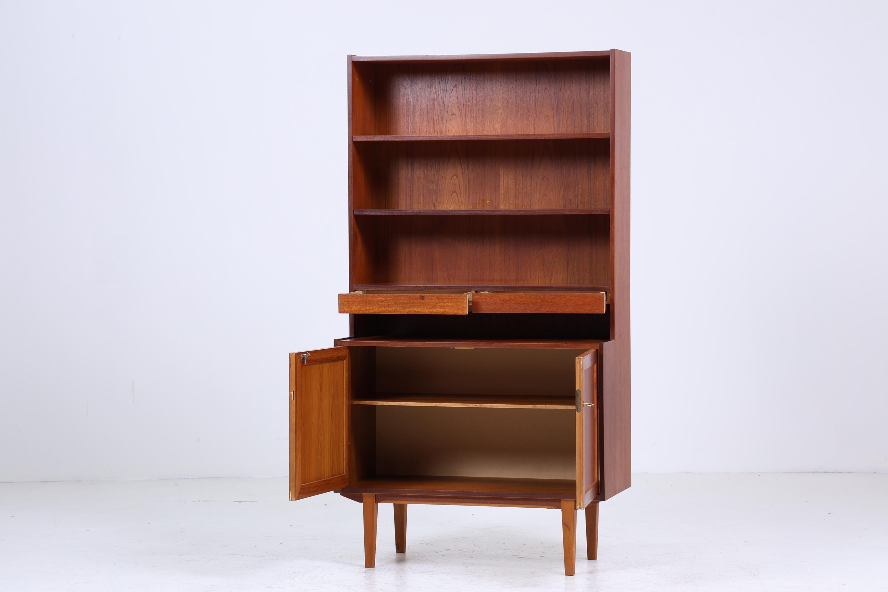 Wunderschönes Vintage Regal 60er | Mid Century Bücherregal Schmal | Retro Holz Aufbewahrung 70er Jahre