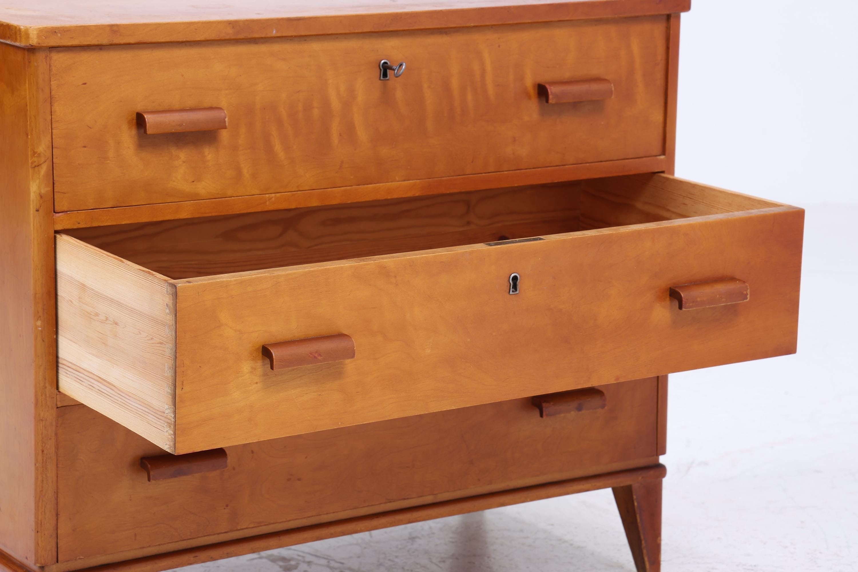 Vintage Schubladen Kommode 60er | Mid Century Schrank | Retro Holz Aufbewahrung