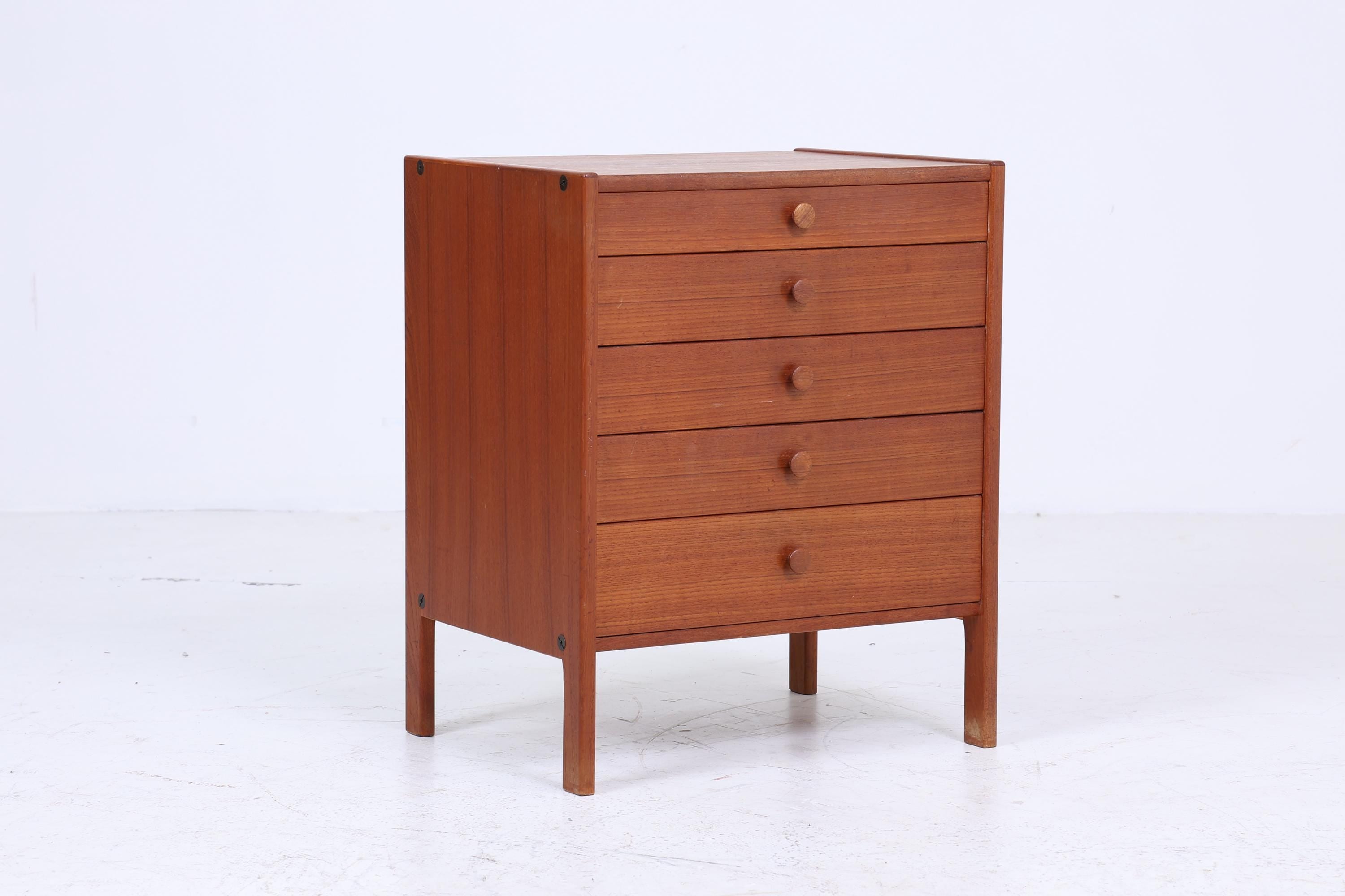 Wundervolle Vintage Teak Schubladen Kommode 60er Jahre | Mid Century Schrank Retro Holz Aufbewahrung