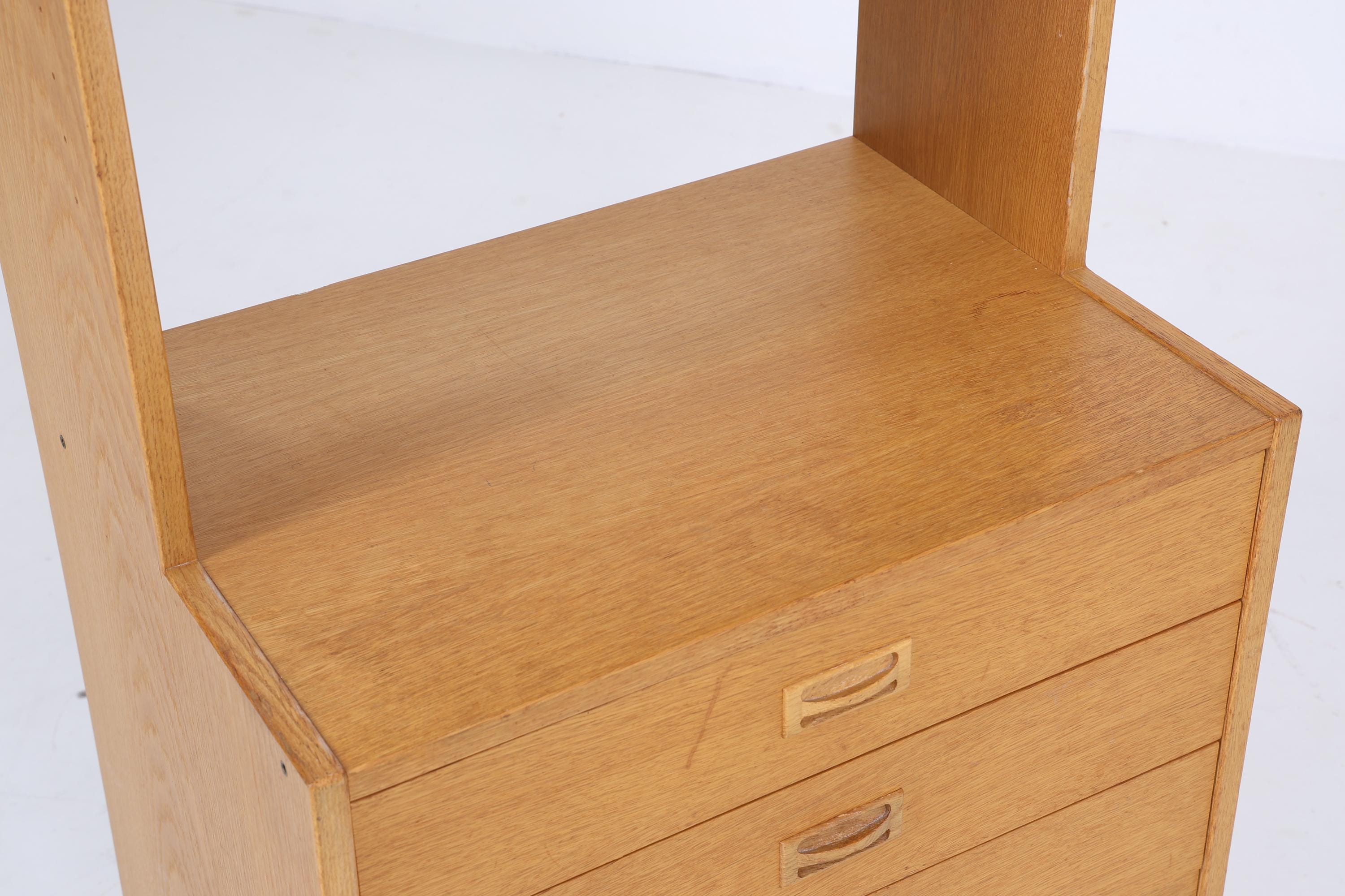 Wunderschönes Vintage Regal | Mid Century Schubladen Bücherregal Schmal | Retro Holz Aufbewahrung 60er 70er Jahre