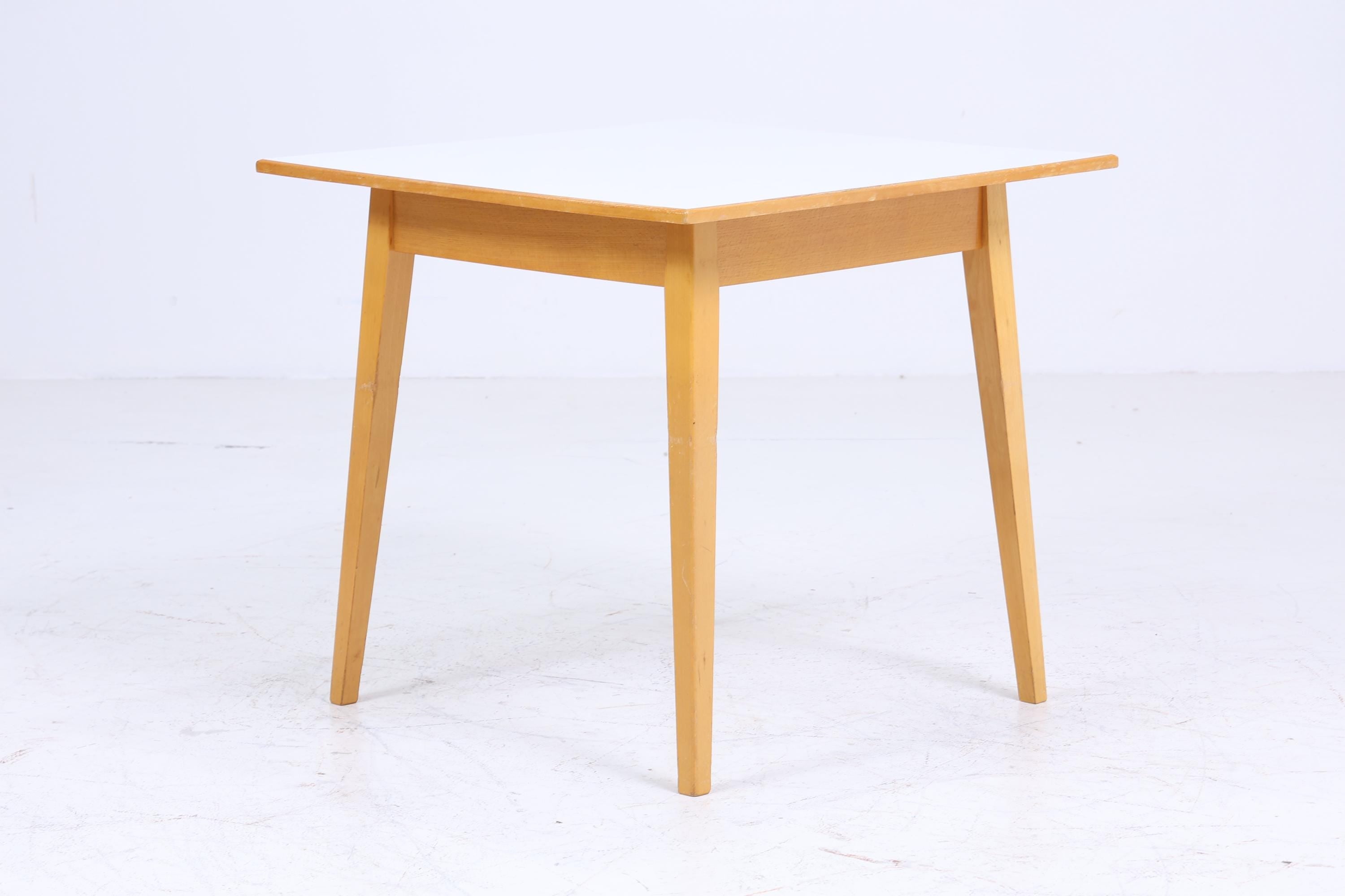 Kleiner Vintage Küchentisch 60er Jahre | Mid Century Esstisch Tisch Retro 70er Holz Resopal