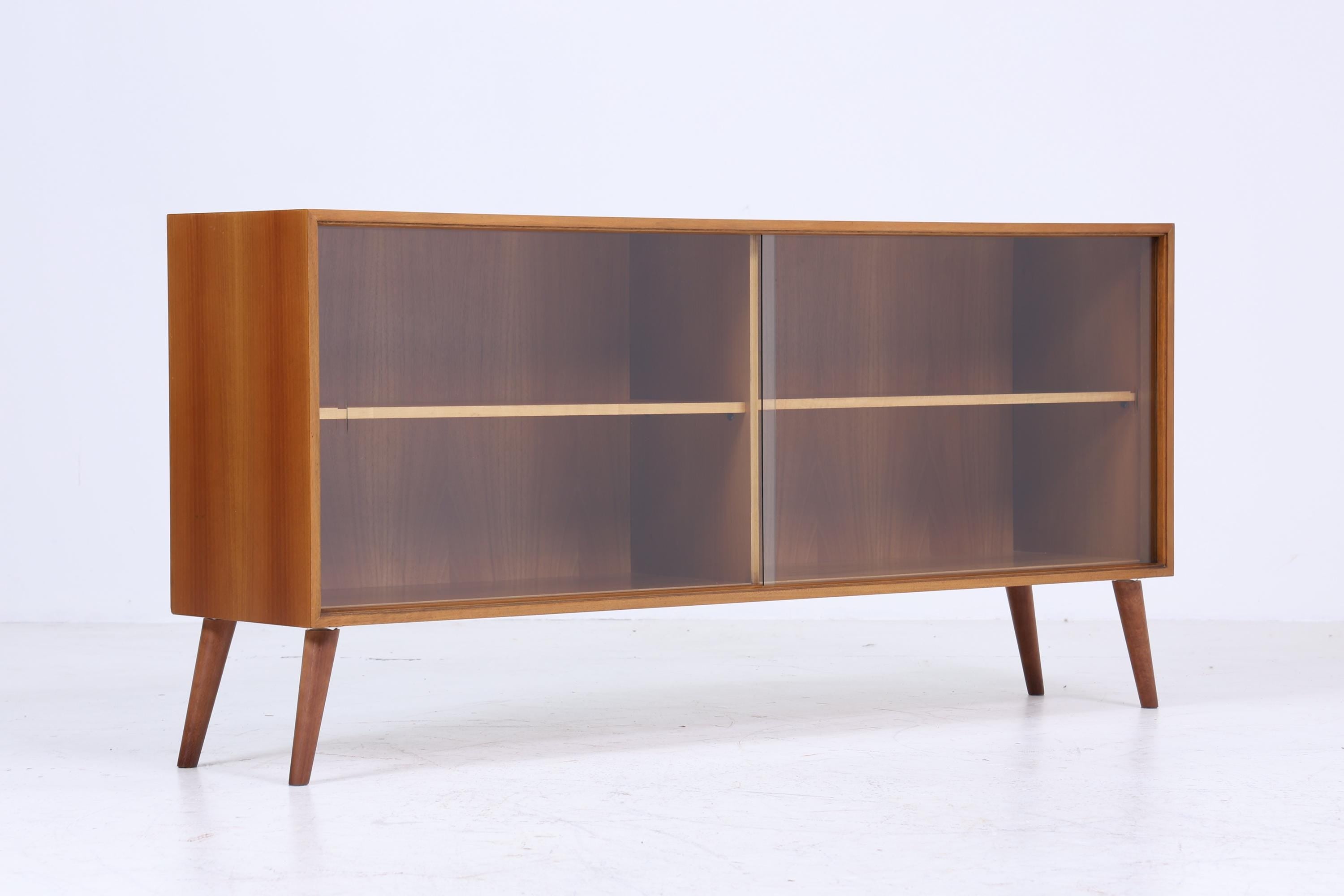 ❌SALE❌ Vintage Glas Sideboard 60er Jahre | Platon Serie by Lothar Wegner - Mid Century Vitrine Holz Design