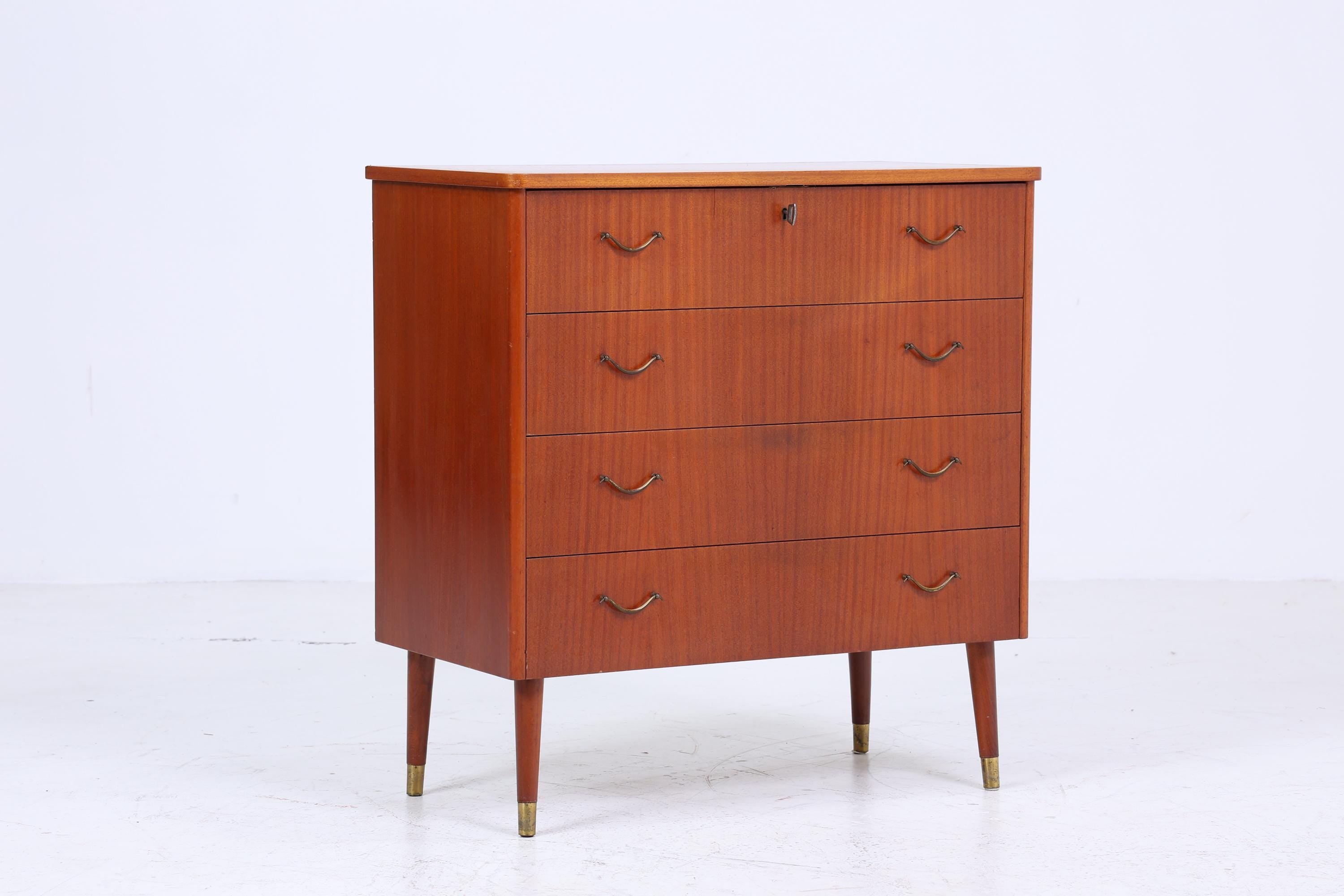 Vintage Schubladen Kommode 60er Jahre | Mid Century Schrank | Retro Holz Aufbewahrung