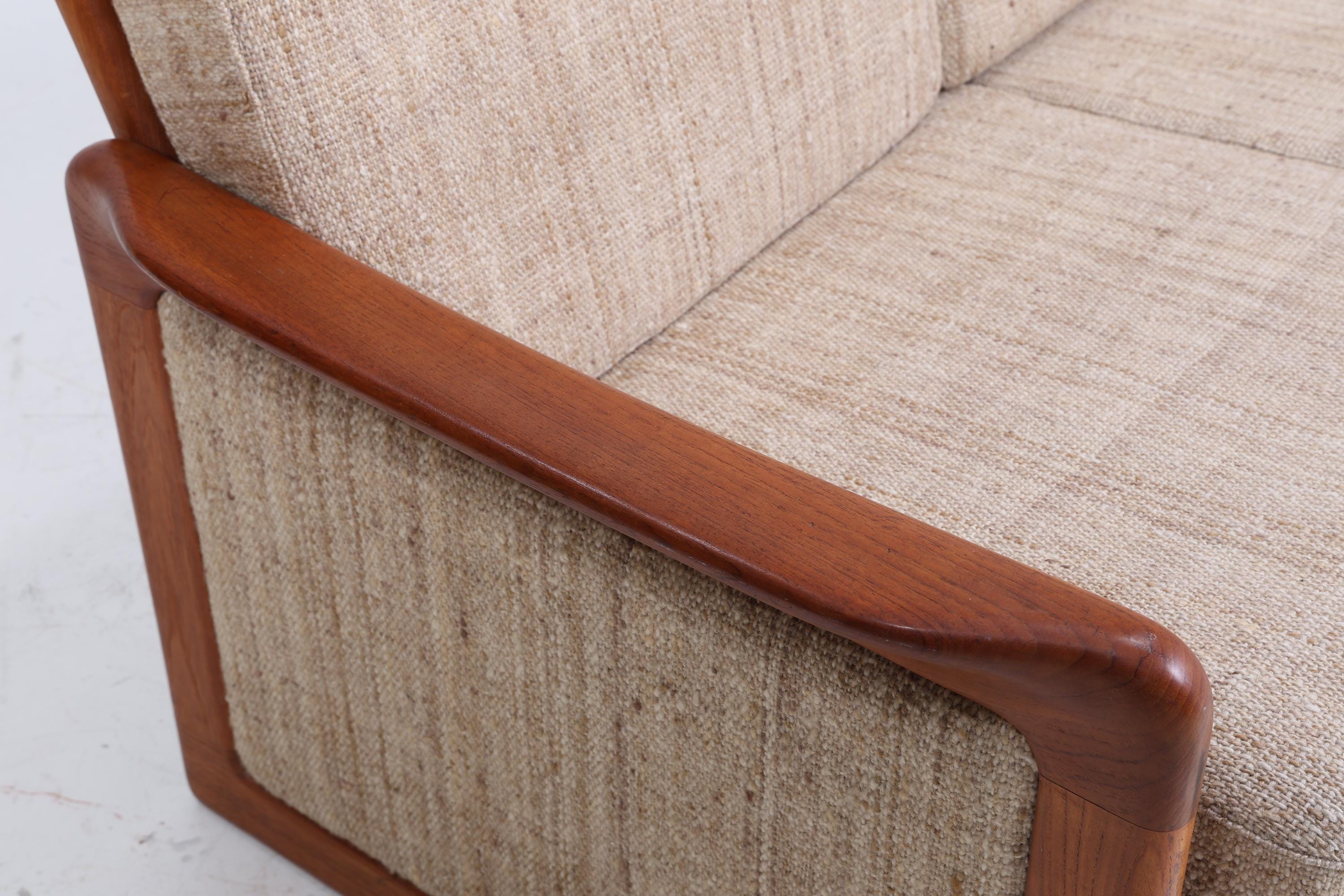 Vintage Teak Sofa von Dyrlund 60er Jahre | Mid Century Couch Stoff Daybed Lounge Retro 70er