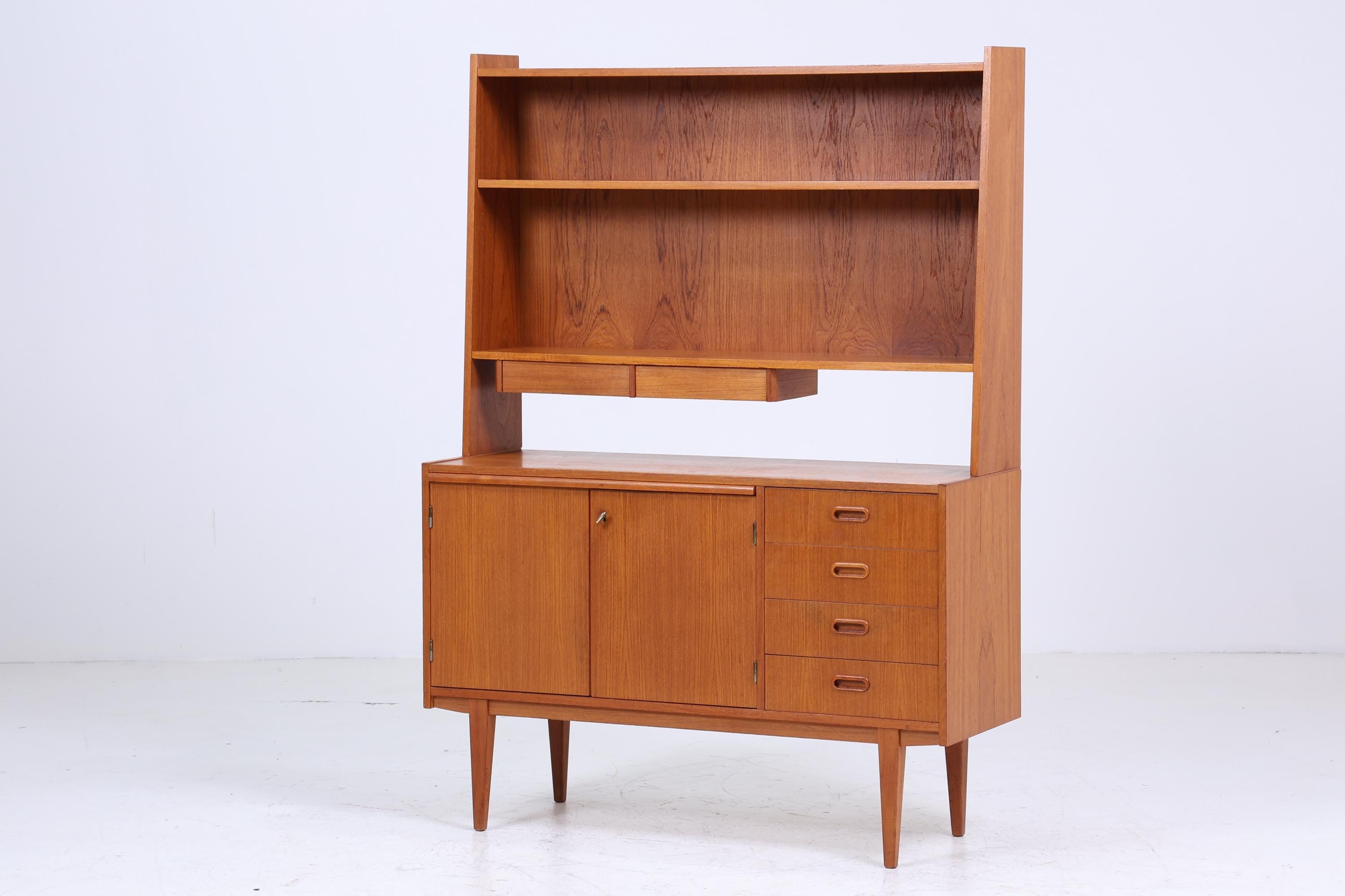 Mid Century Teak Schrank 60er Jahre | Vintage Bücherregal Retro Regal Holz Aufbewahrung