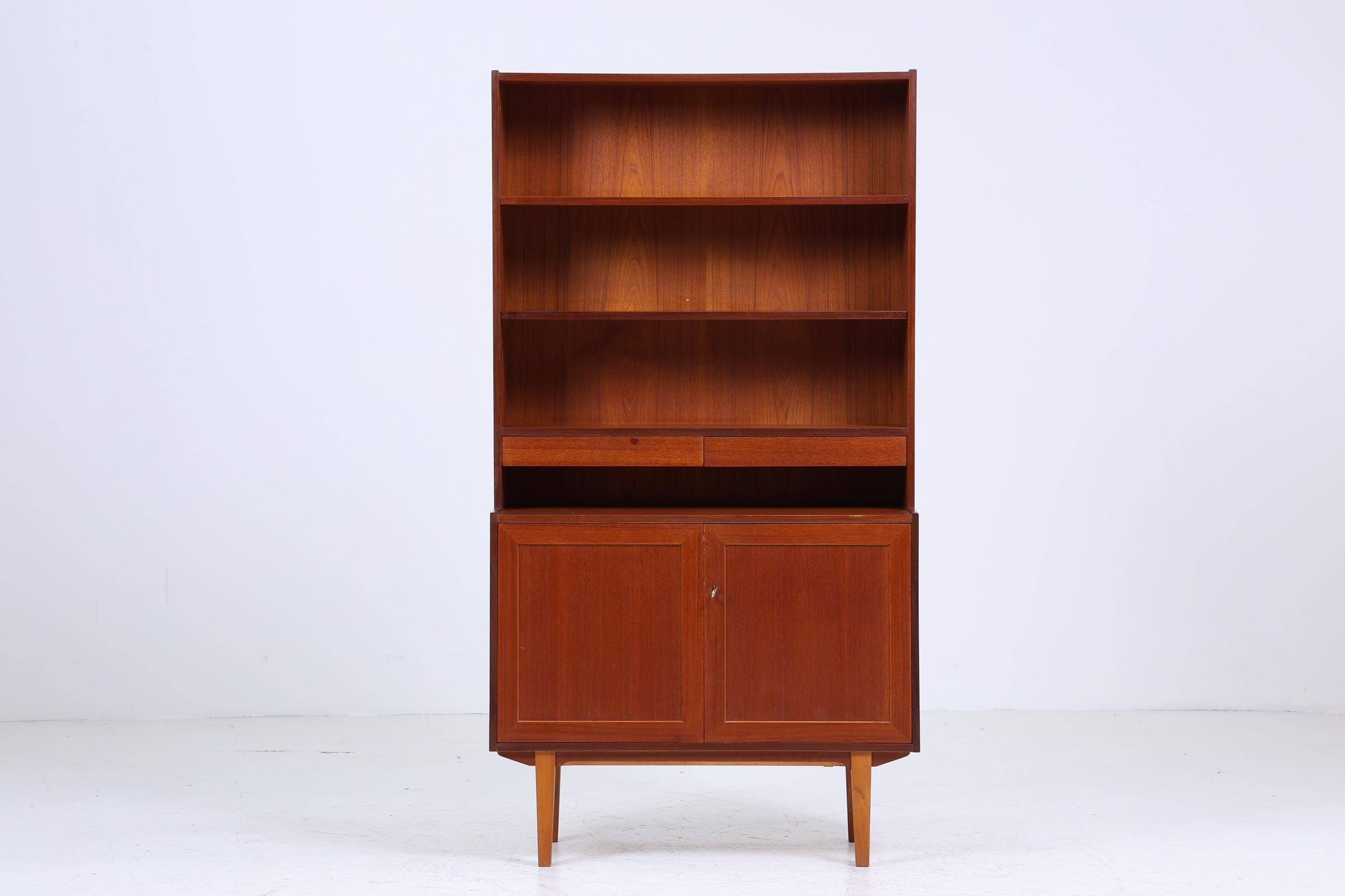 Wunderschönes Vintage Regal 60er | Mid Century Bücherregal Schmal | Retro Holz Aufbewahrung 70er Jahre