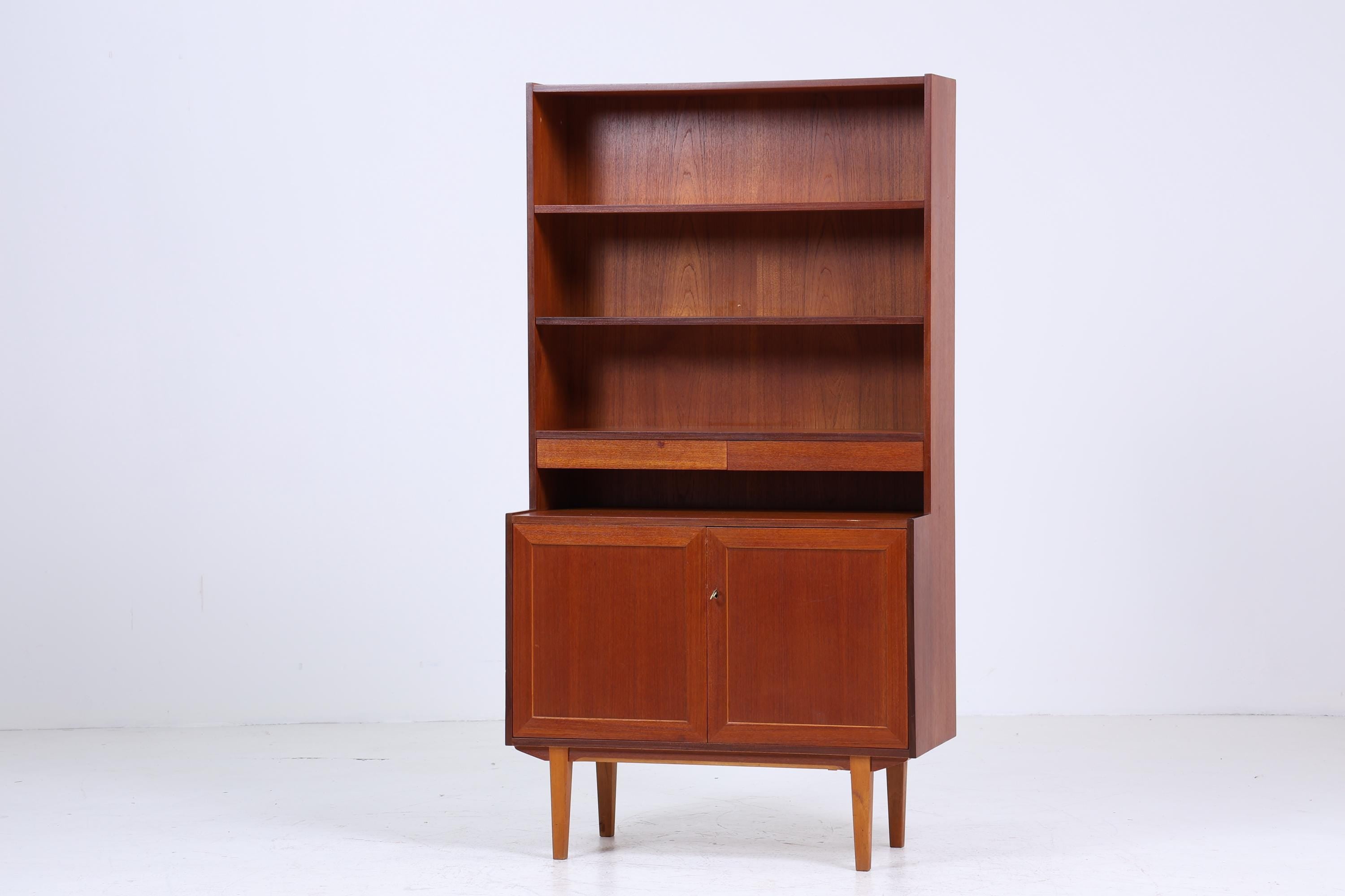 Wunderschönes Vintage Regal 60er | Mid Century Bücherregal Schmal | Retro Holz Aufbewahrung 70er Jahre