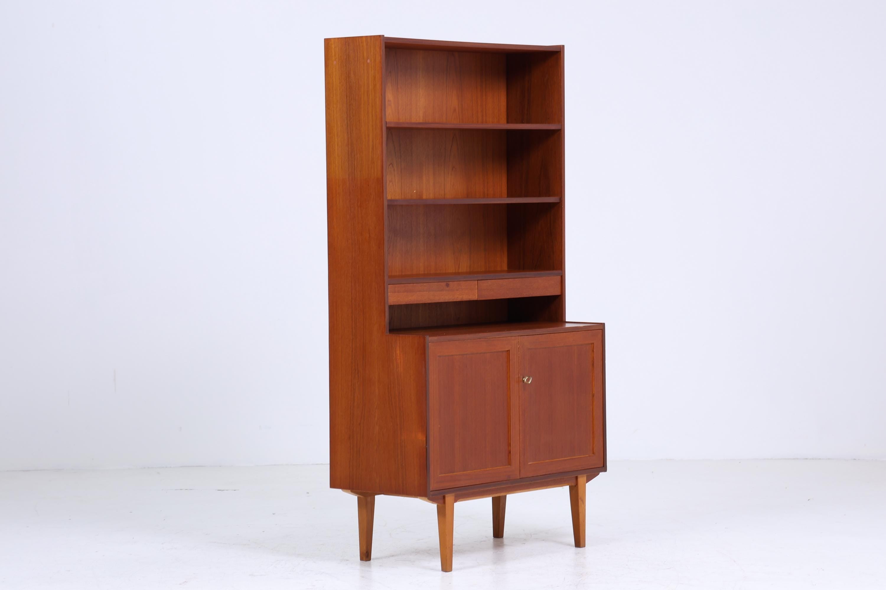 Wunderschönes Vintage Regal 60er | Mid Century Bücherregal Schmal | Retro Holz Aufbewahrung 70er Jahre