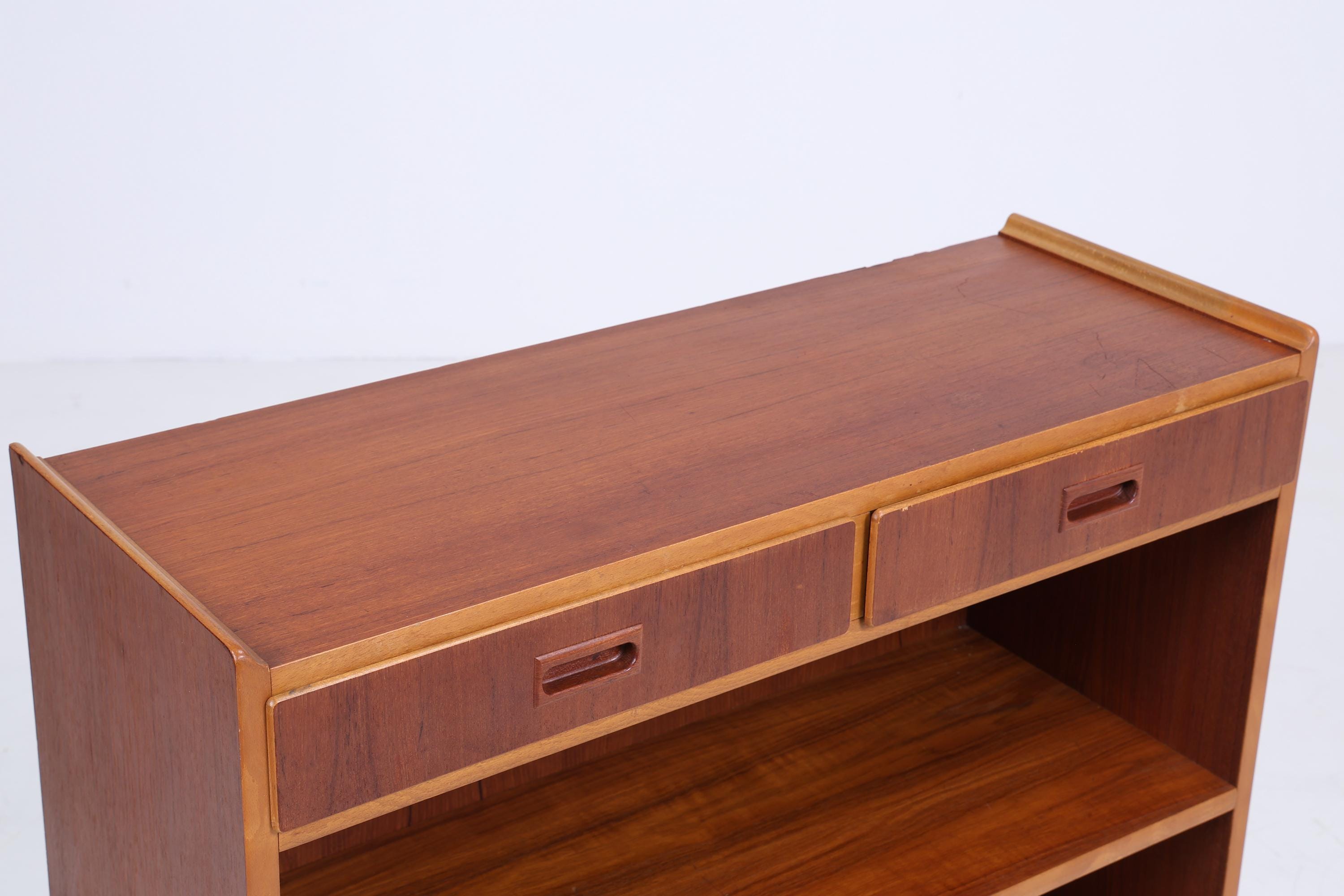 Offene Vintage Kommode 60er Jahre | Mid Century Schrank Vintage Flur Regal Aufbewahrung Retro Holz