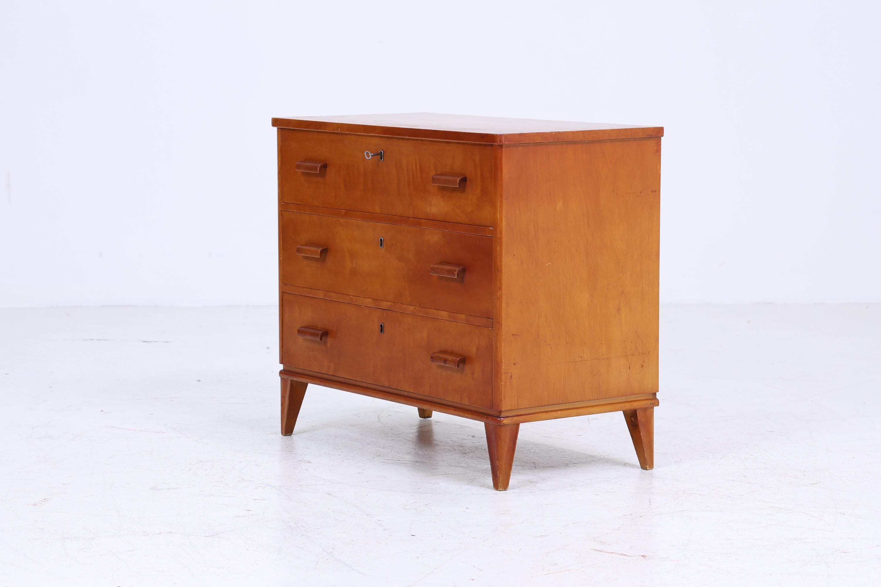 Vintage Schubladen Kommode 60er | Mid Century Schrank | Retro Holz Aufbewahrung