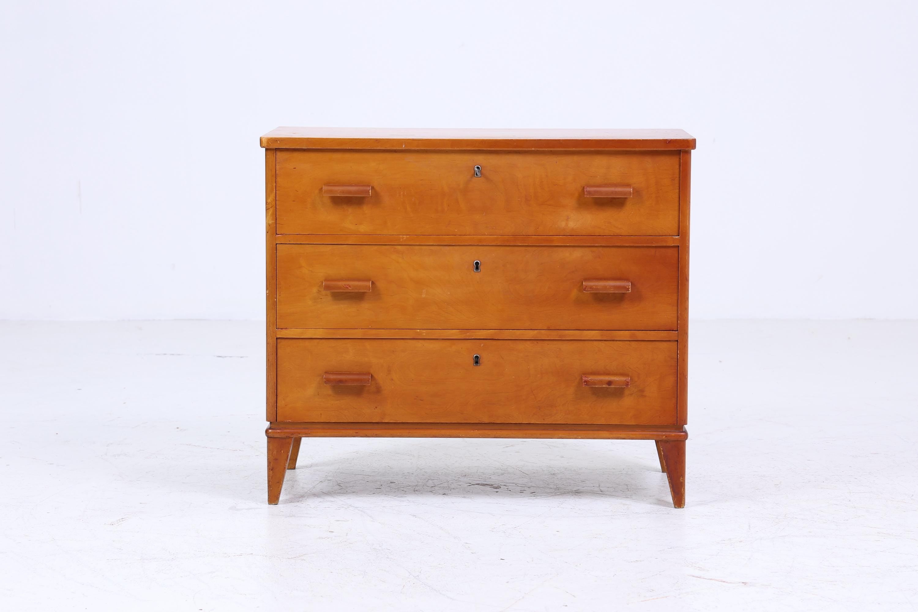 Vintage Schubladen Kommode 60er | Mid Century Schrank | Retro Holz Aufbewahrung