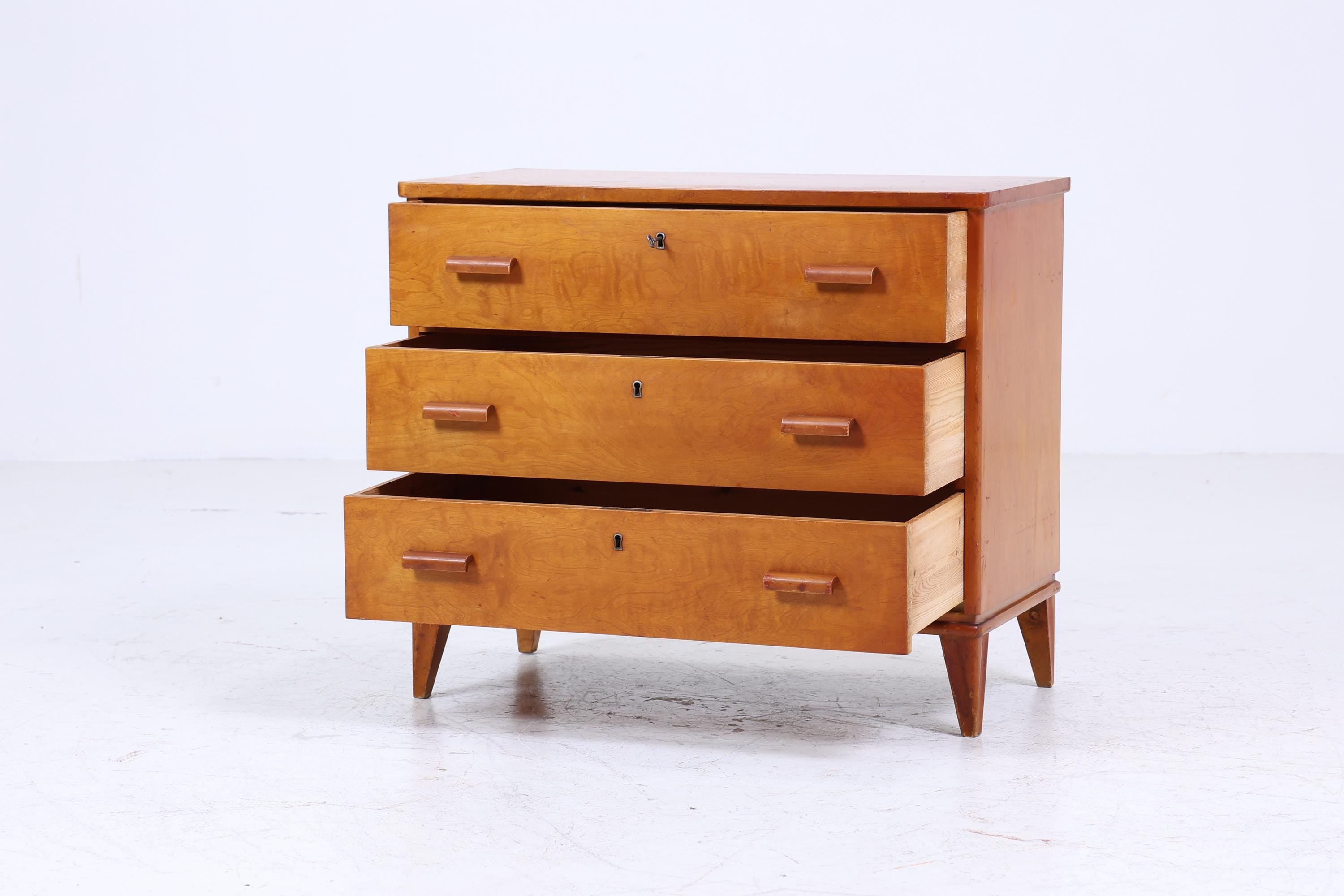 Vintage Schubladen Kommode 60er | Mid Century Schrank | Retro Holz Aufbewahrung