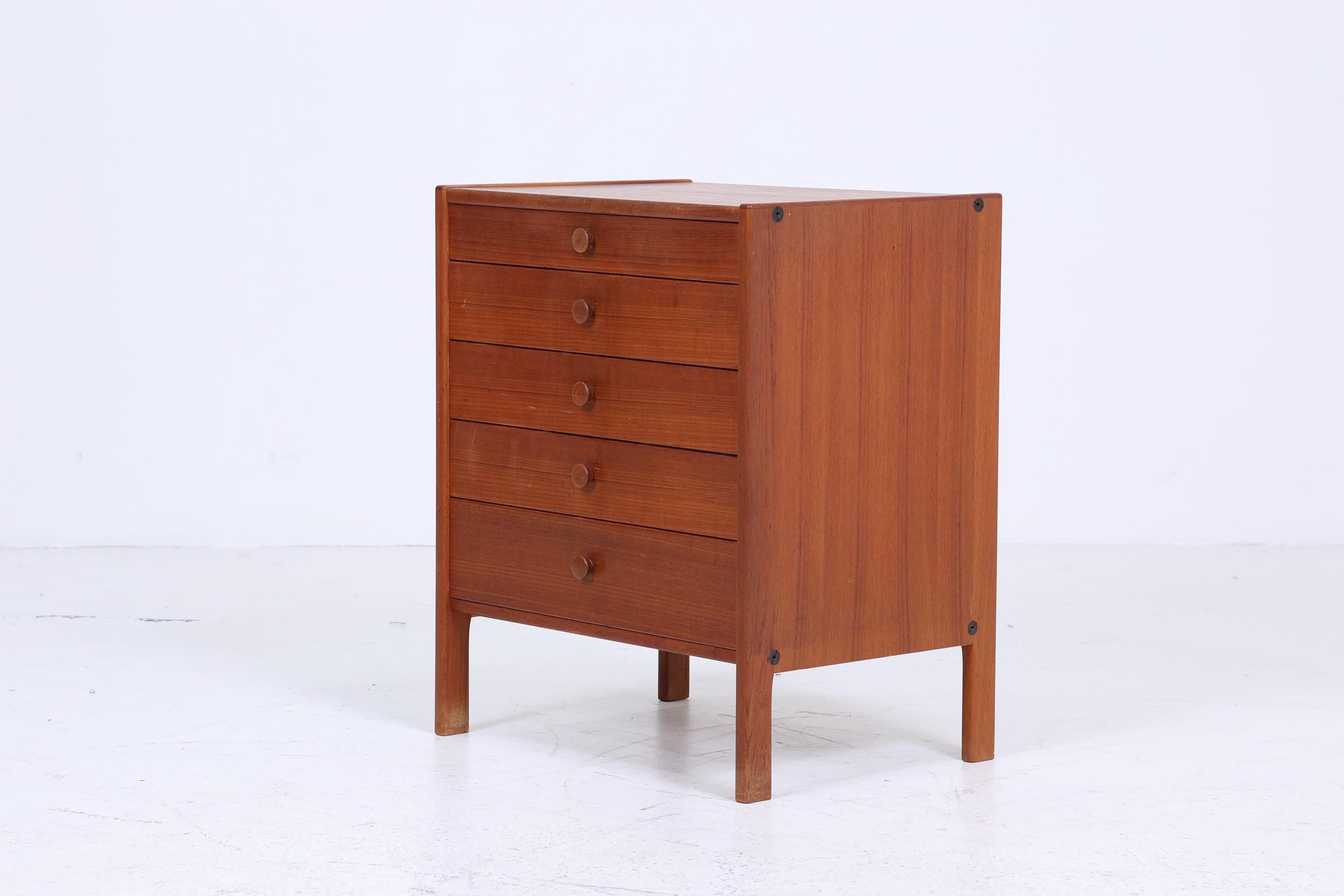 Wundervolle Vintage Teak Schubladen Kommode 60er Jahre | Mid Century Schrank Retro Holz Aufbewahrung