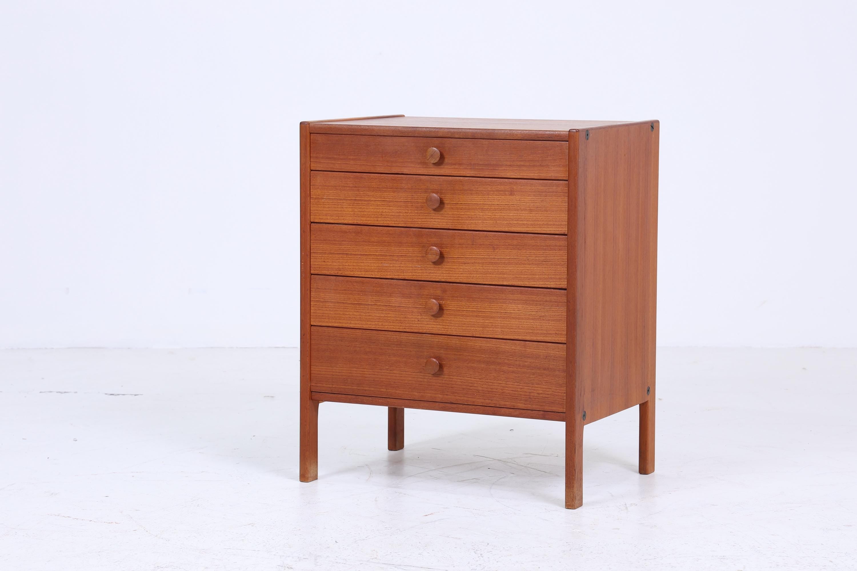 Wundervolle Vintage Teak Schubladen Kommode 60er Jahre | Mid Century Schrank Retro Holz Aufbewahrung