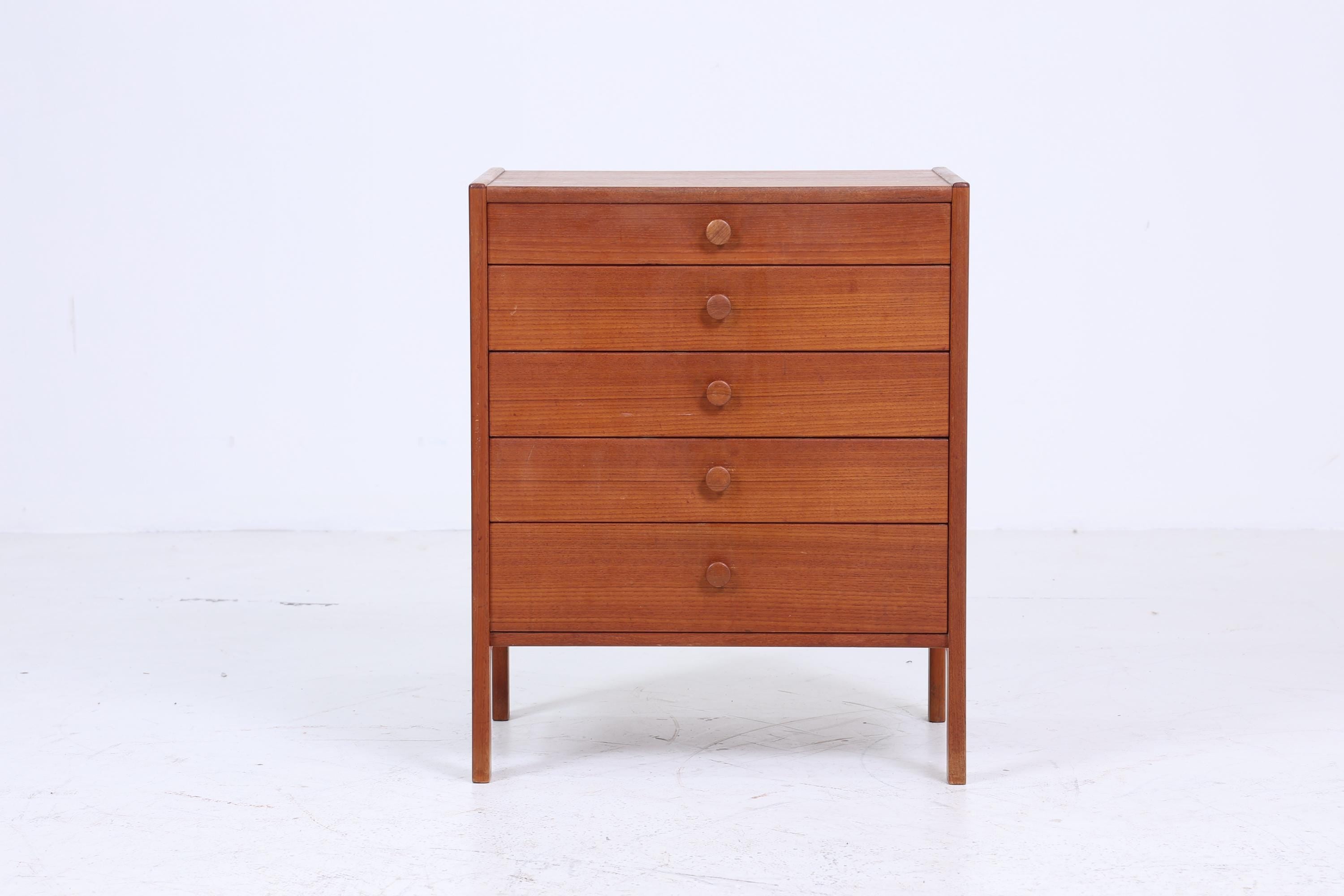 Wundervolle Vintage Teak Schubladen Kommode 60er Jahre | Mid Century Schrank Retro Holz Aufbewahrung