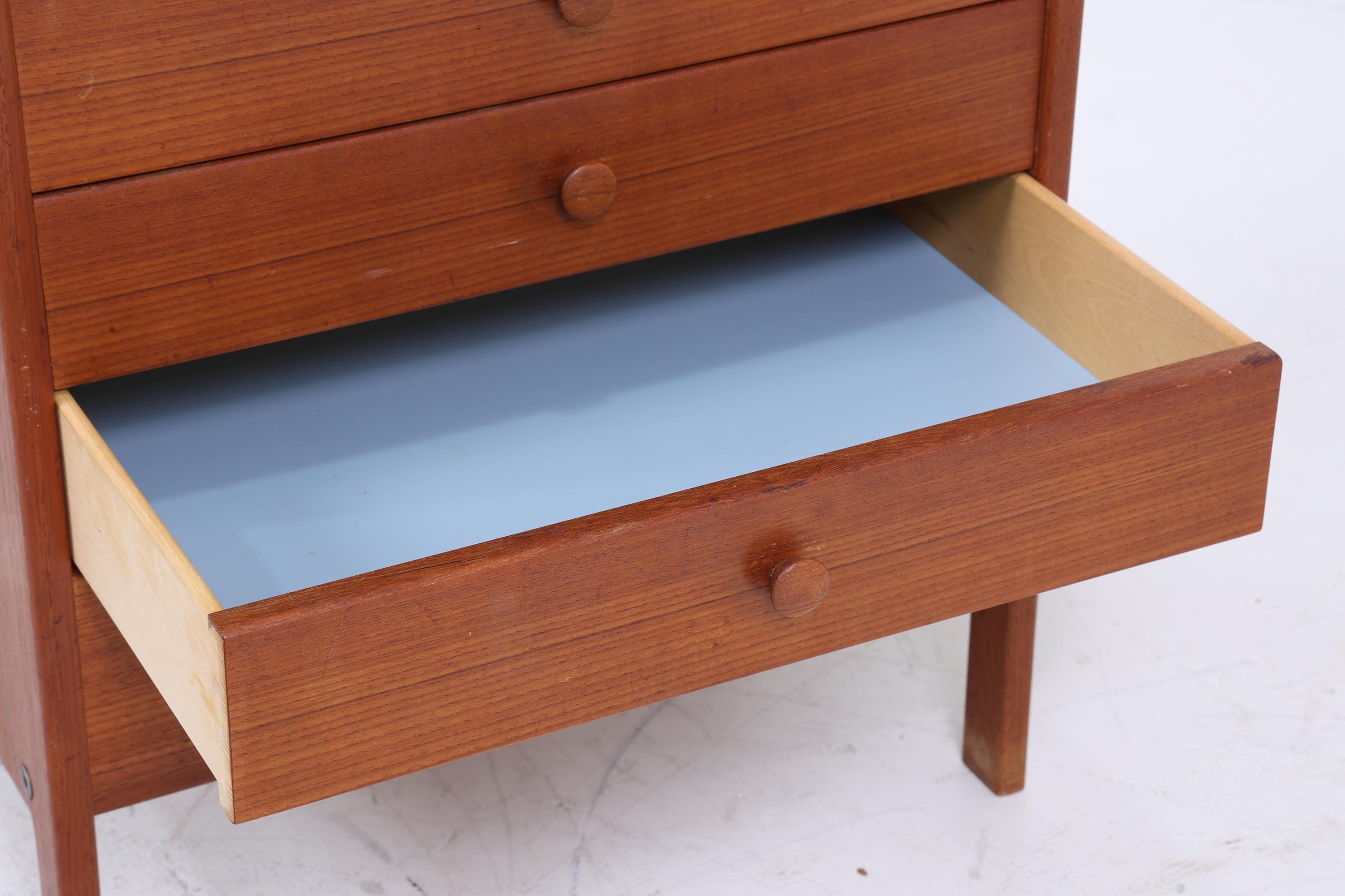 Wundervolle Vintage Teak Schubladen Kommode 60er Jahre | Mid Century Schrank Retro Holz Aufbewahrung