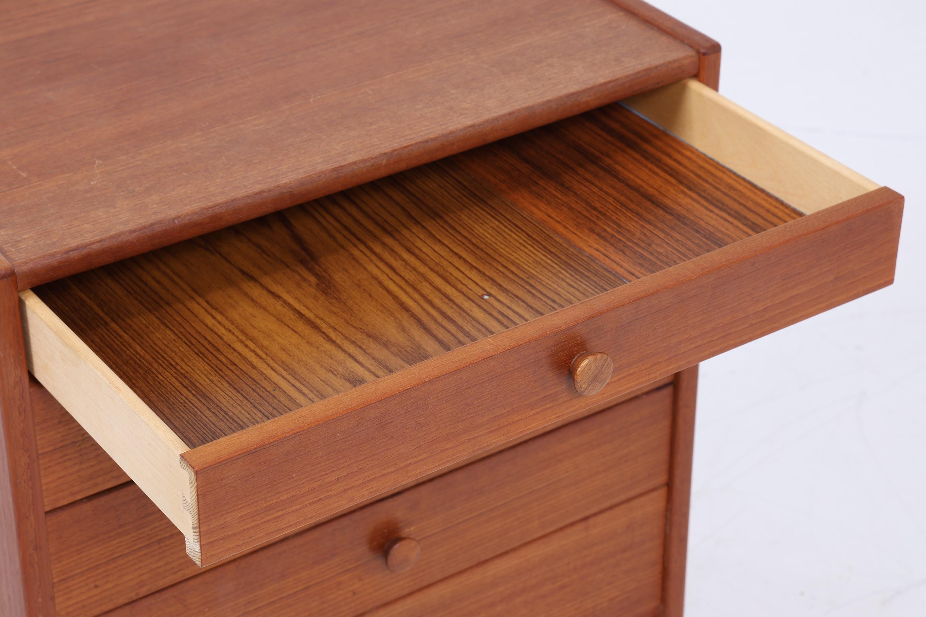 Wundervolle Vintage Teak Schubladen Kommode 60er Jahre | Mid Century Schrank Retro Holz Aufbewahrung