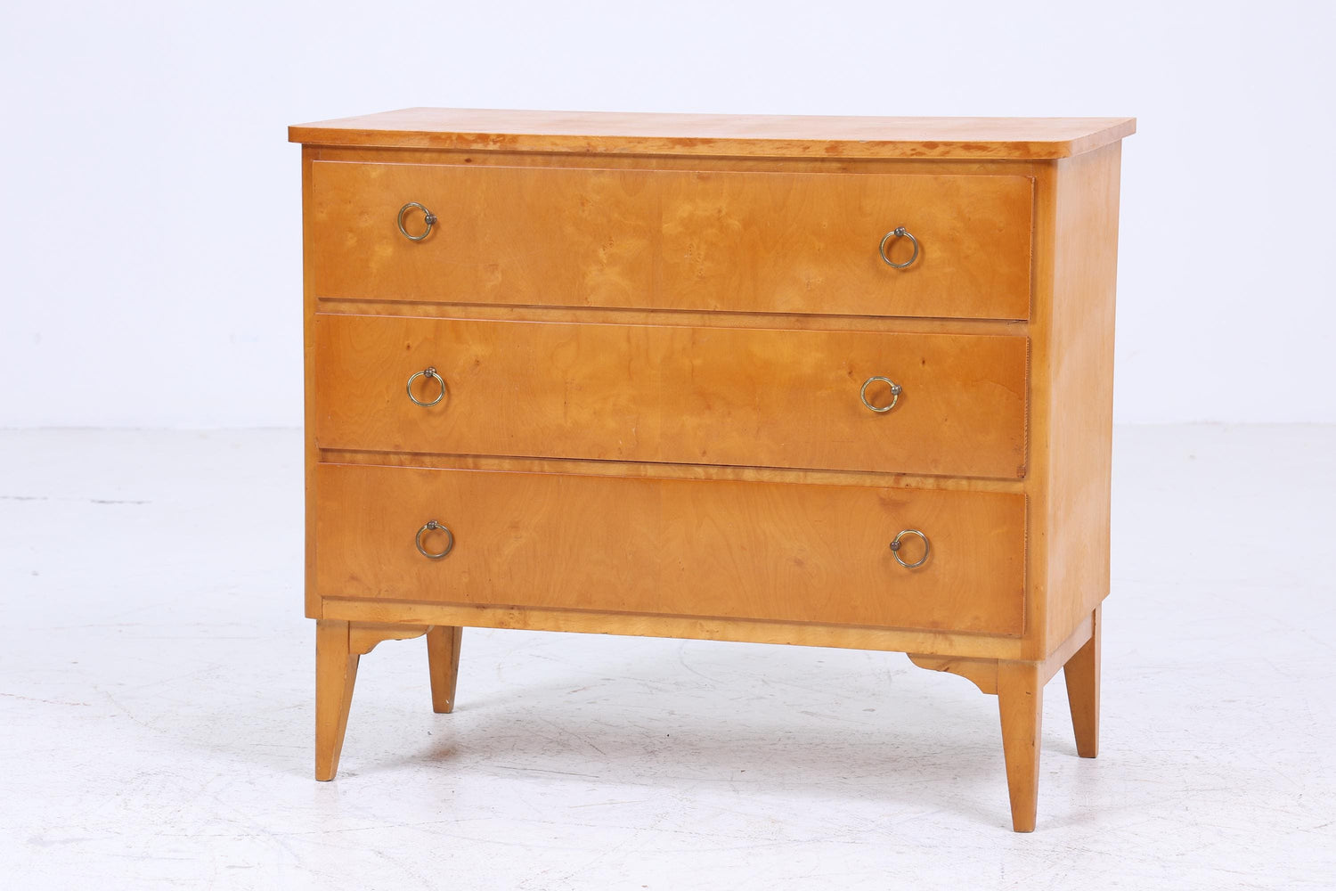 Helle 60er Jahre Schubladen Kommode | Mid Century Schubladen Schrank | Vintage 60er Jahre Aufbewahrung