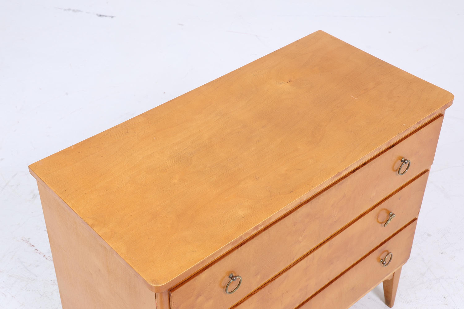 Helle 60er Jahre Schubladen Kommode | Mid Century Schubladen Schrank | Vintage 60er Jahre Aufbewahrung