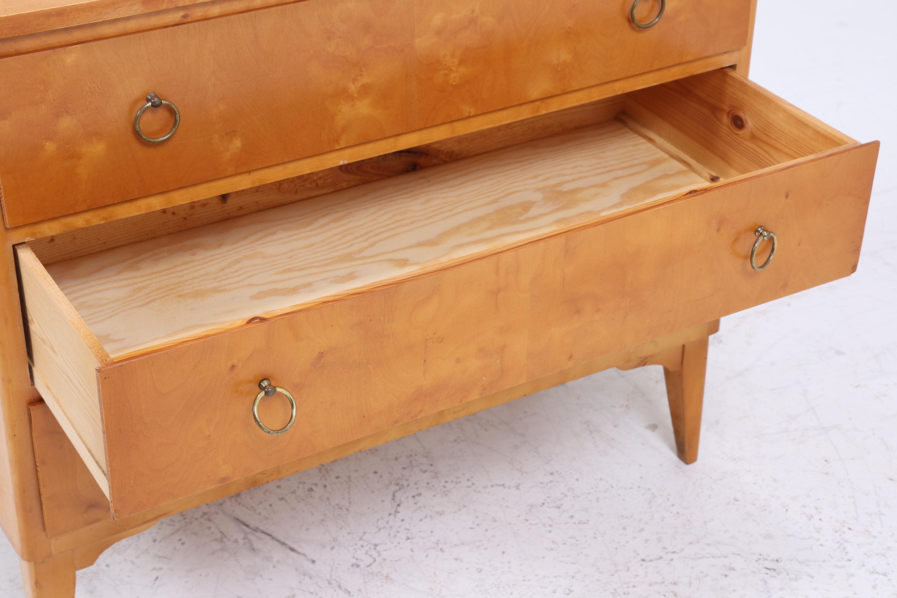 Helle 60er Jahre Schubladen Kommode | Mid Century Schubladen Schrank | Vintage 60er Jahre Aufbewahrung