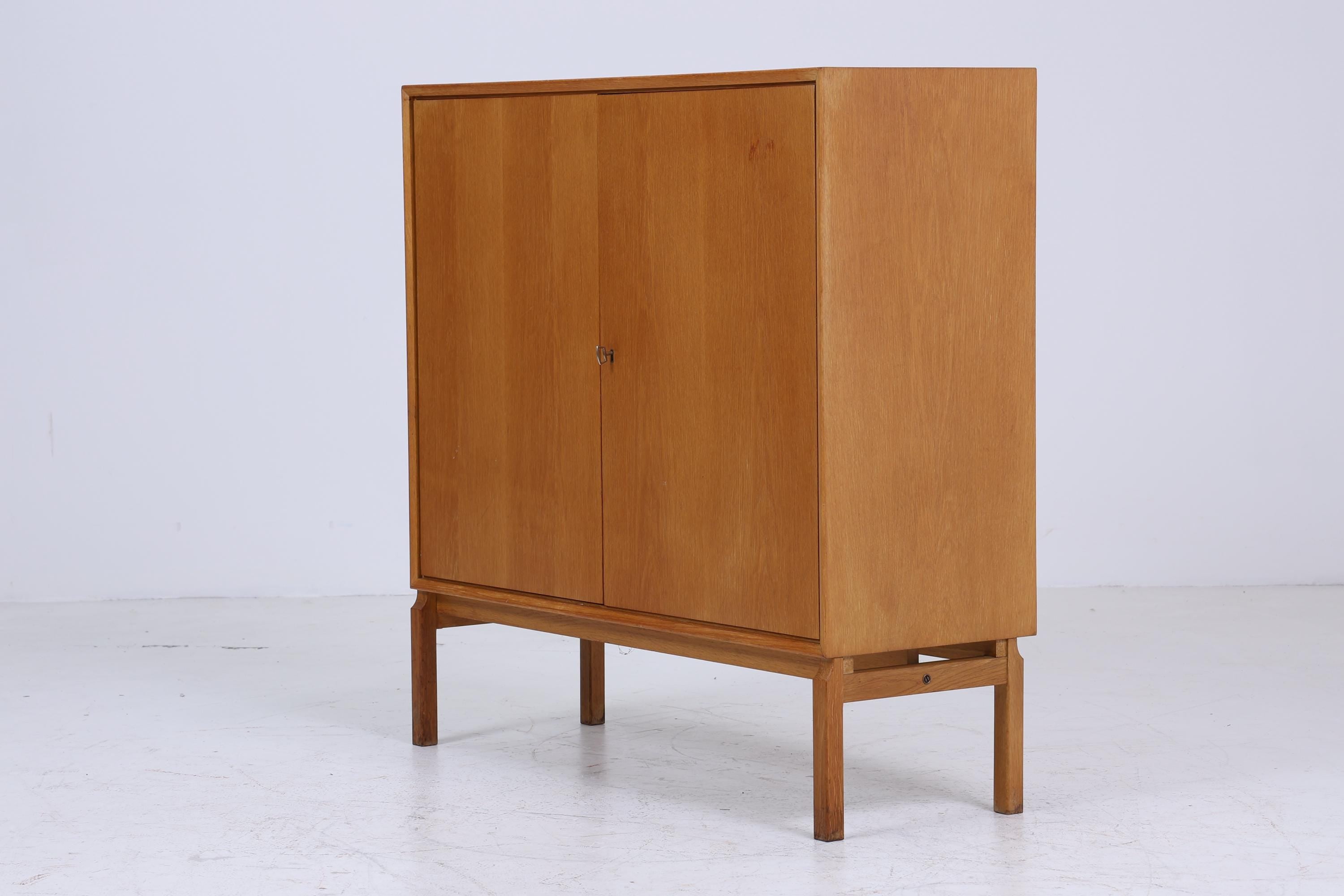 Hohe Vintage Kommode 60er Jahre | Mid Century Schubladen Schrank | Retro Holz Aufbewahrung