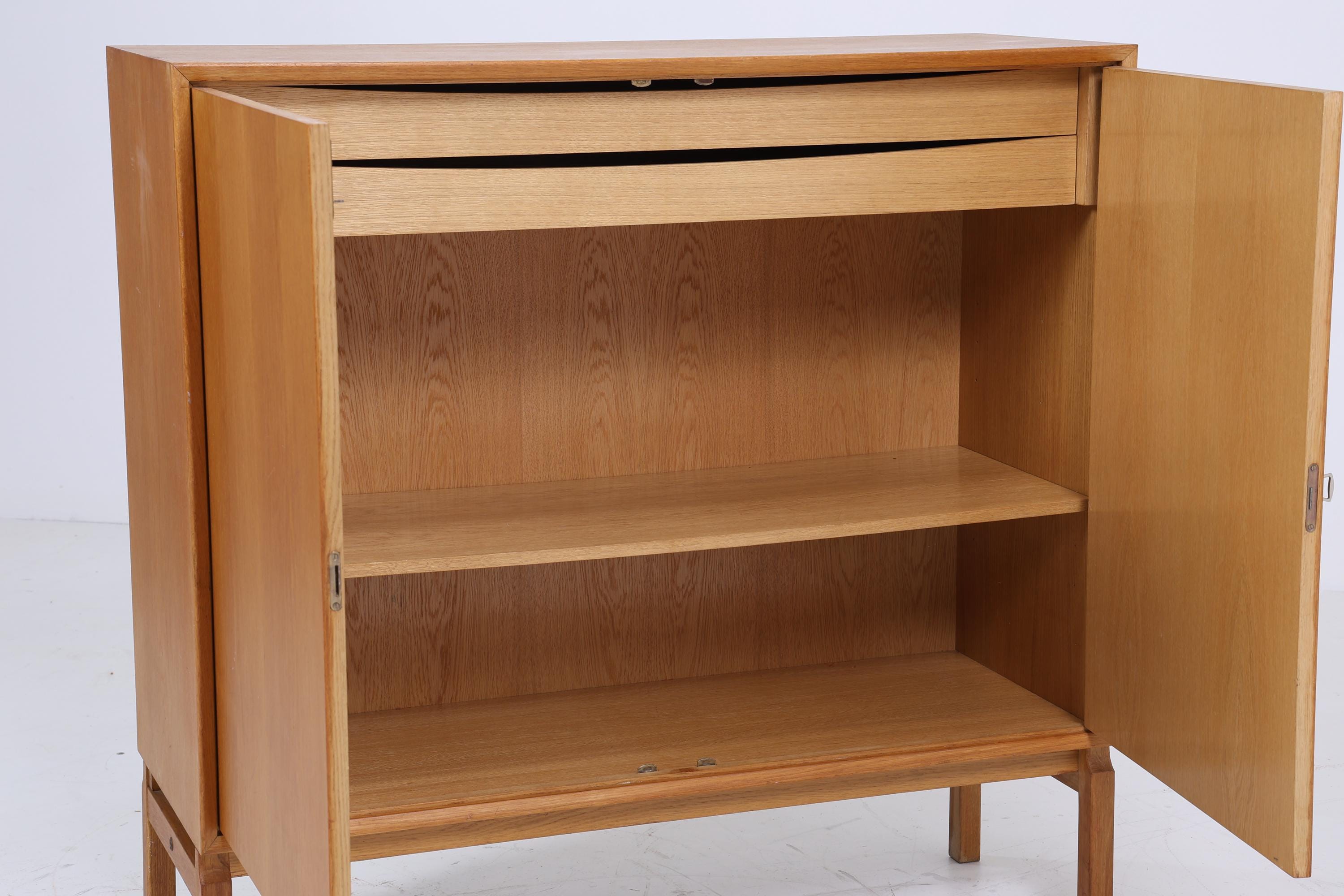Hohe Vintage Kommode 60er Jahre | Mid Century Schubladen Schrank | Retro Holz Aufbewahrung
