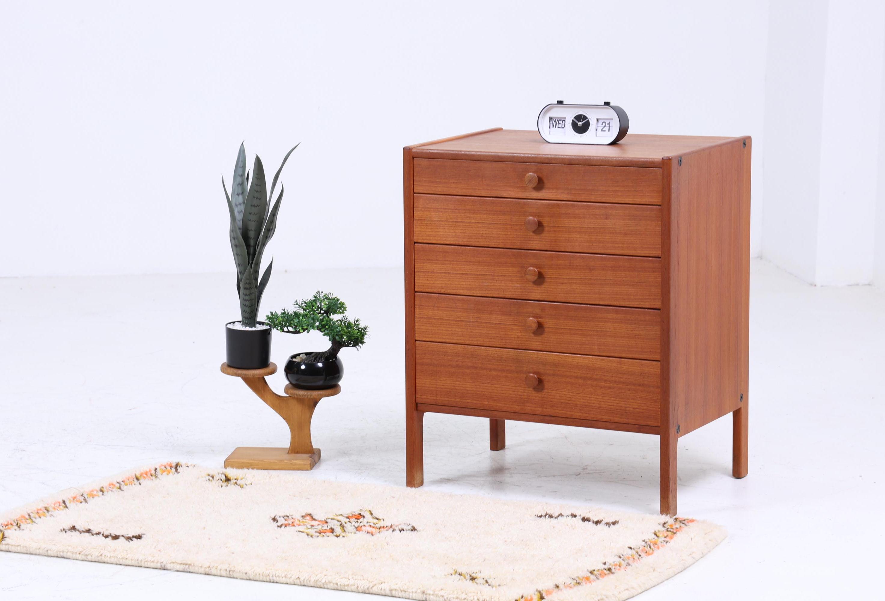 Wundervolle Vintage Teak Schubladen Kommode 60er Jahre | Mid Century Schrank Retro Holz Aufbewahrung