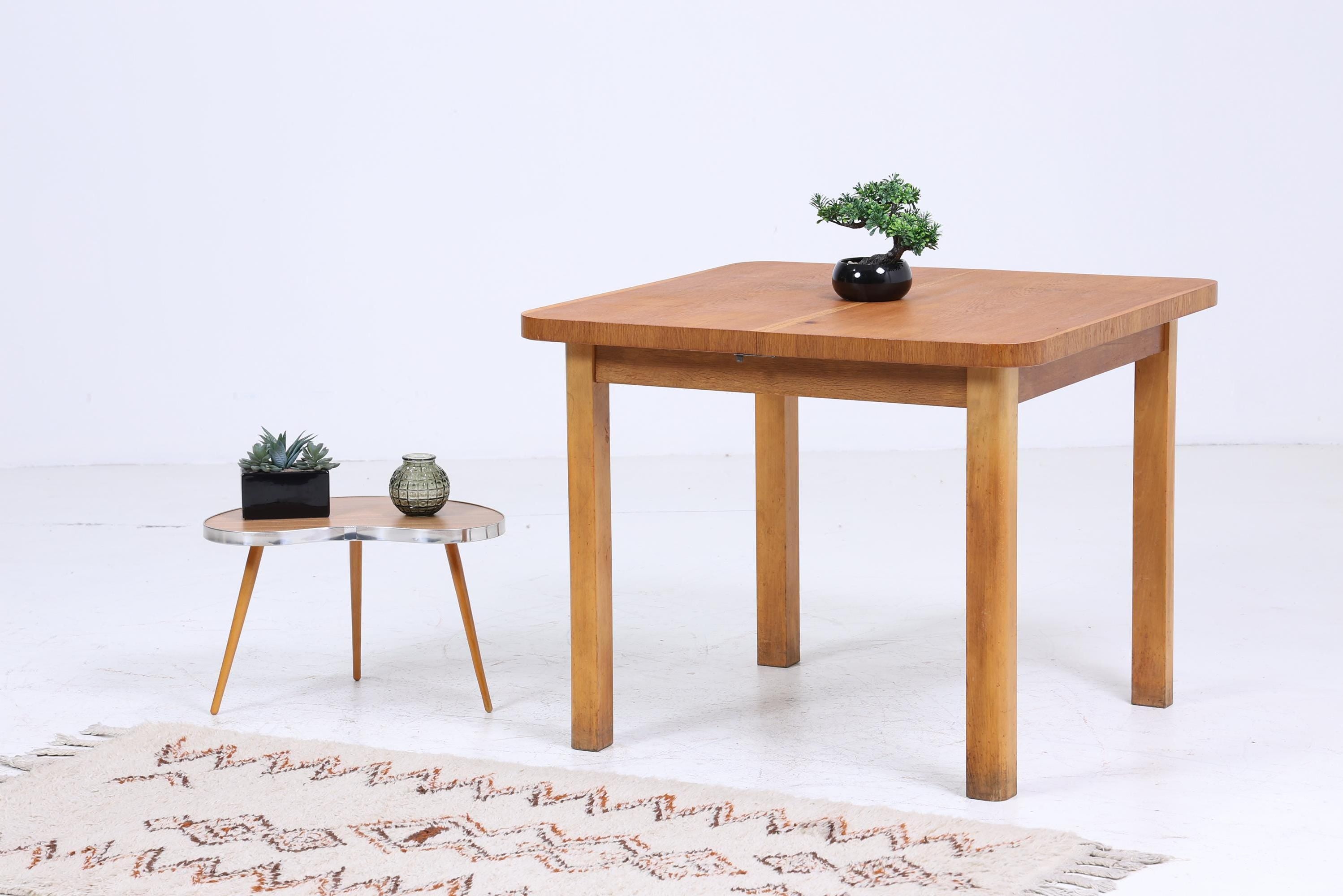 Klassischer Vintage Küchentisch 60er Jahre | Mid Century Esstisch Tisch Retro 70er Holz Ausklappbar