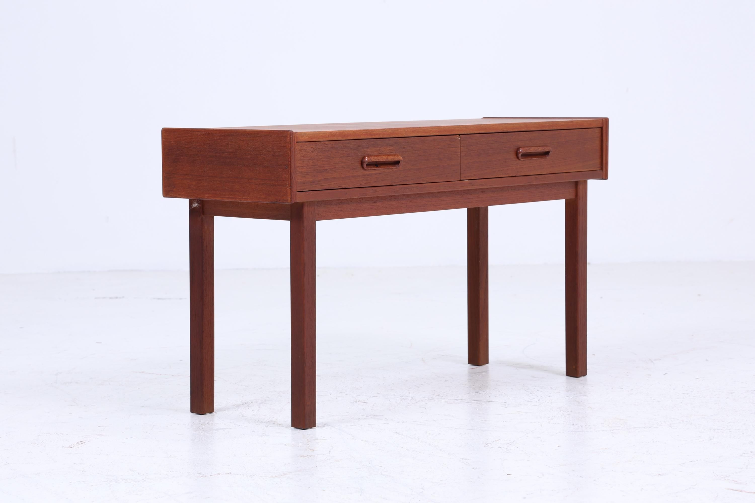 ❌SALE❌ Kleine Mid Century Teak Kommode | Vintage Schubladen Schrank Holz Aufbewahrung 50er 60er Nachttisch Blumentisch