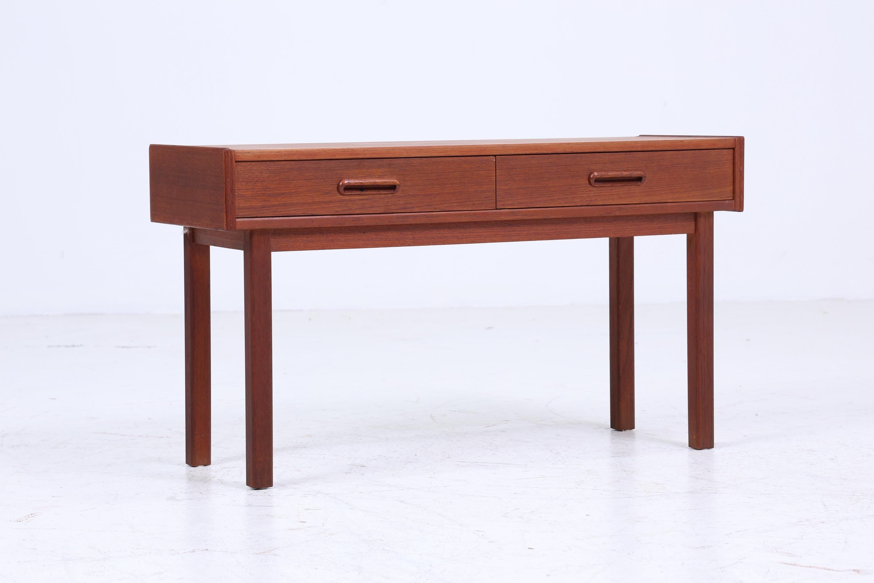 ❌SALE❌ Kleine Mid Century Teak Kommode | Vintage Schubladen Schrank Holz Aufbewahrung 50er 60er Nachttisch Blumentisch