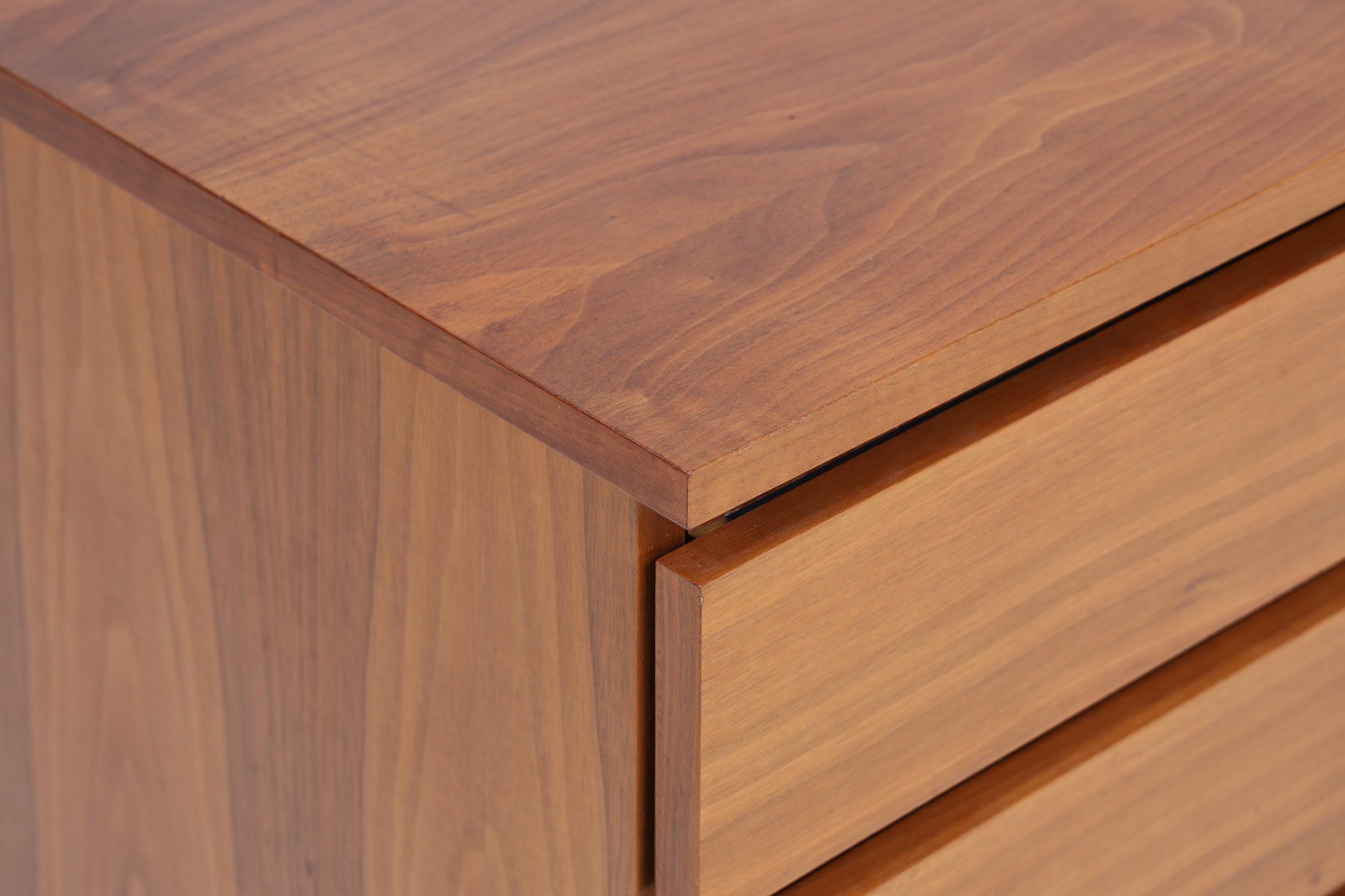 Vintage Nussbaum Schubladen Kommode 60er | Mid Century Schrank Aufbewahrung | Vintage Flur Aufbewahrung Retro Holz