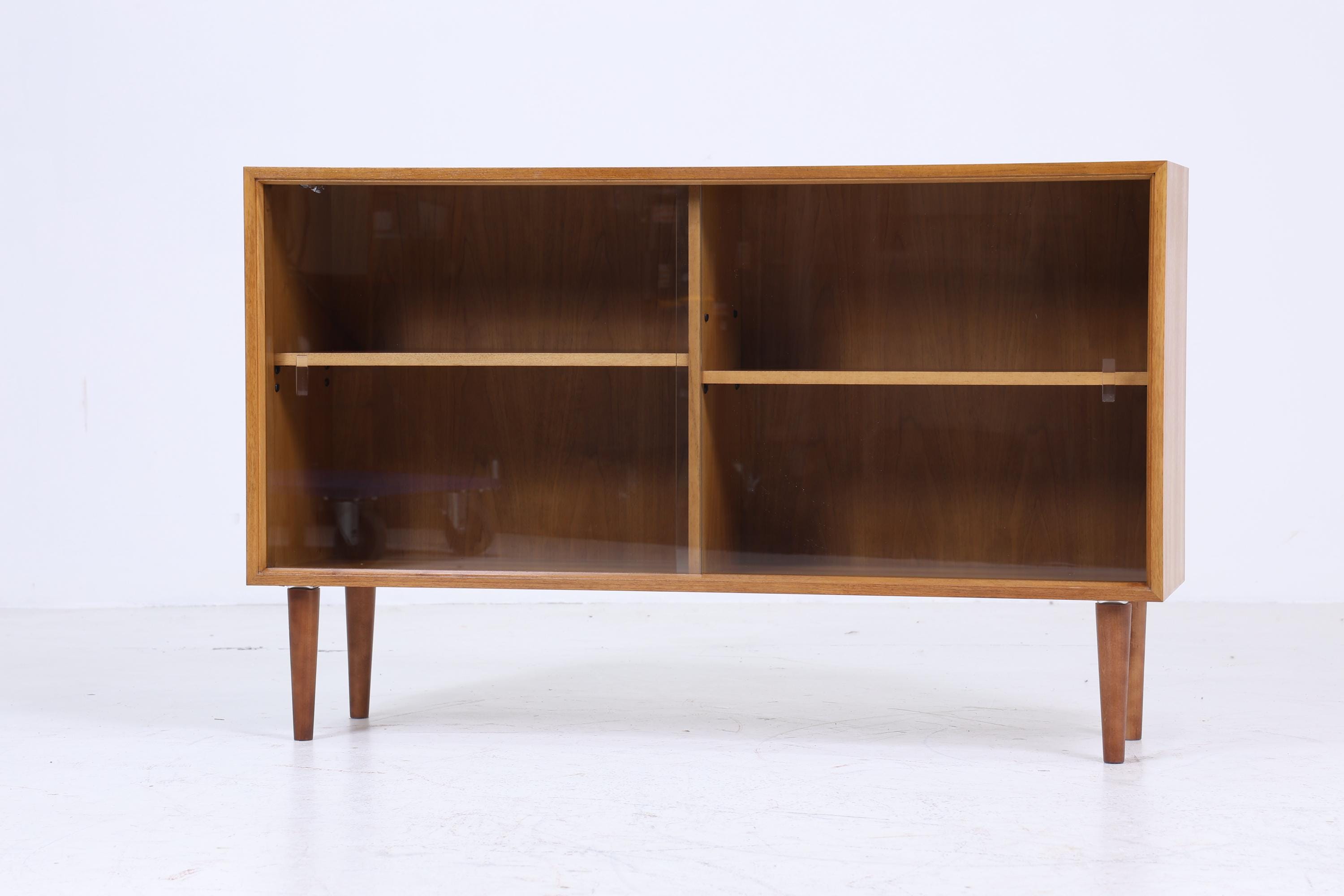 Vintage Glas Kommode 60er Jahre | Platon Serie by Lothar Wegner - Mid Century Vitrine Holz Design