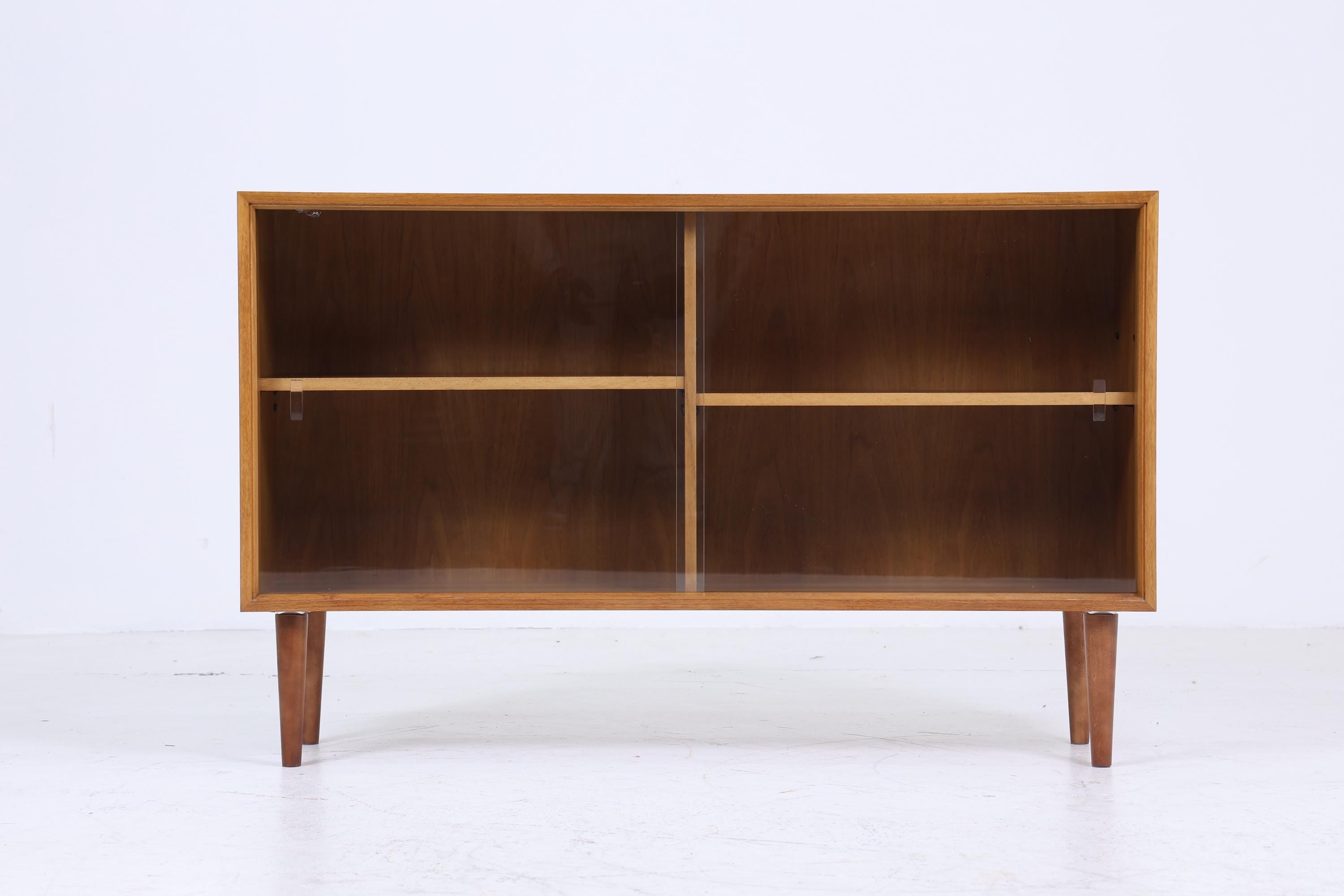 Vintage Glas Kommode 60er Jahre | Platon Serie by Lothar Wegner - Mid Century Vitrine Holz Design