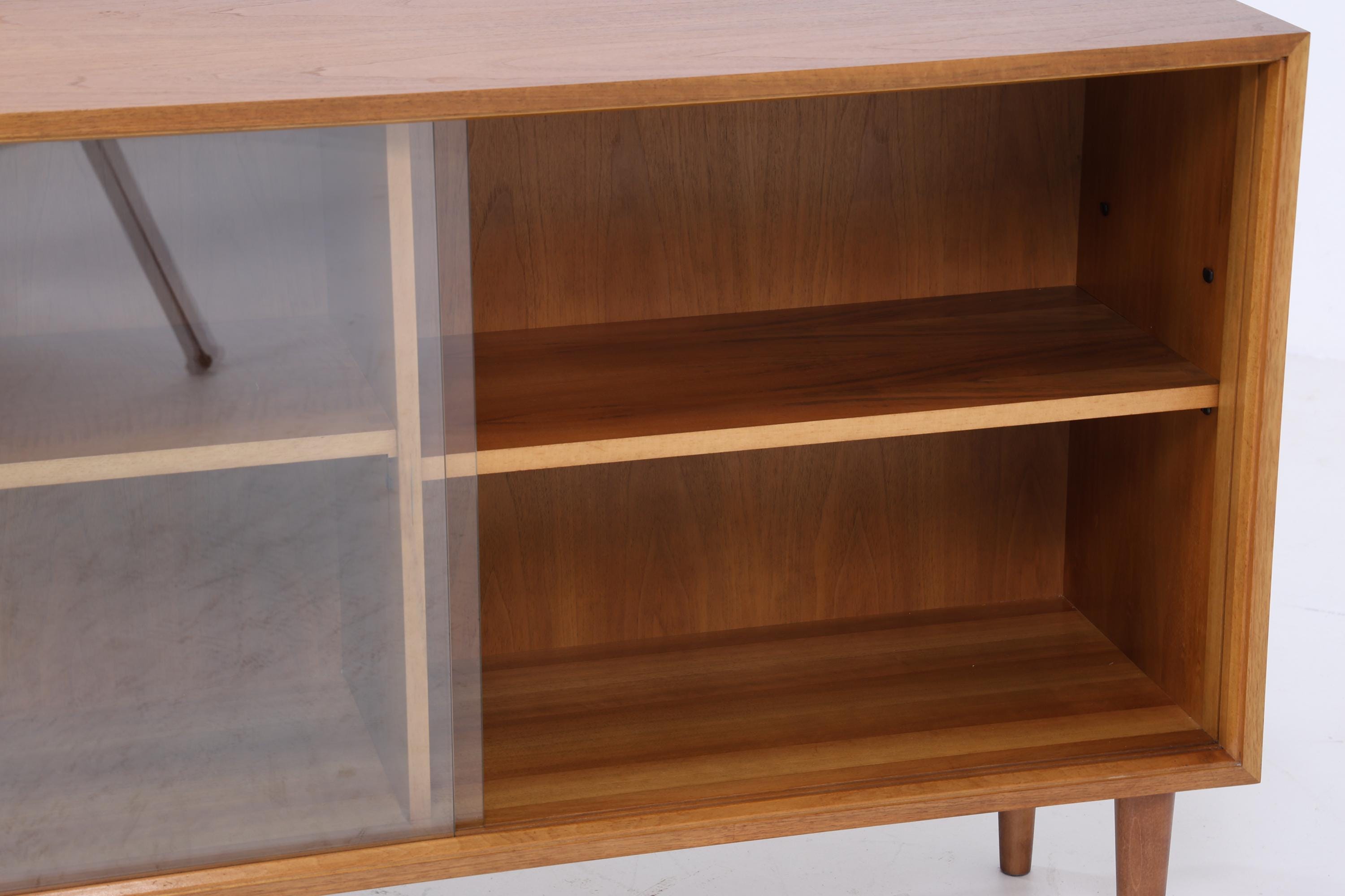 Vintage Glas Kommode 60er Jahre | Platon Serie by Lothar Wegner - Mid Century Vitrine Holz Design