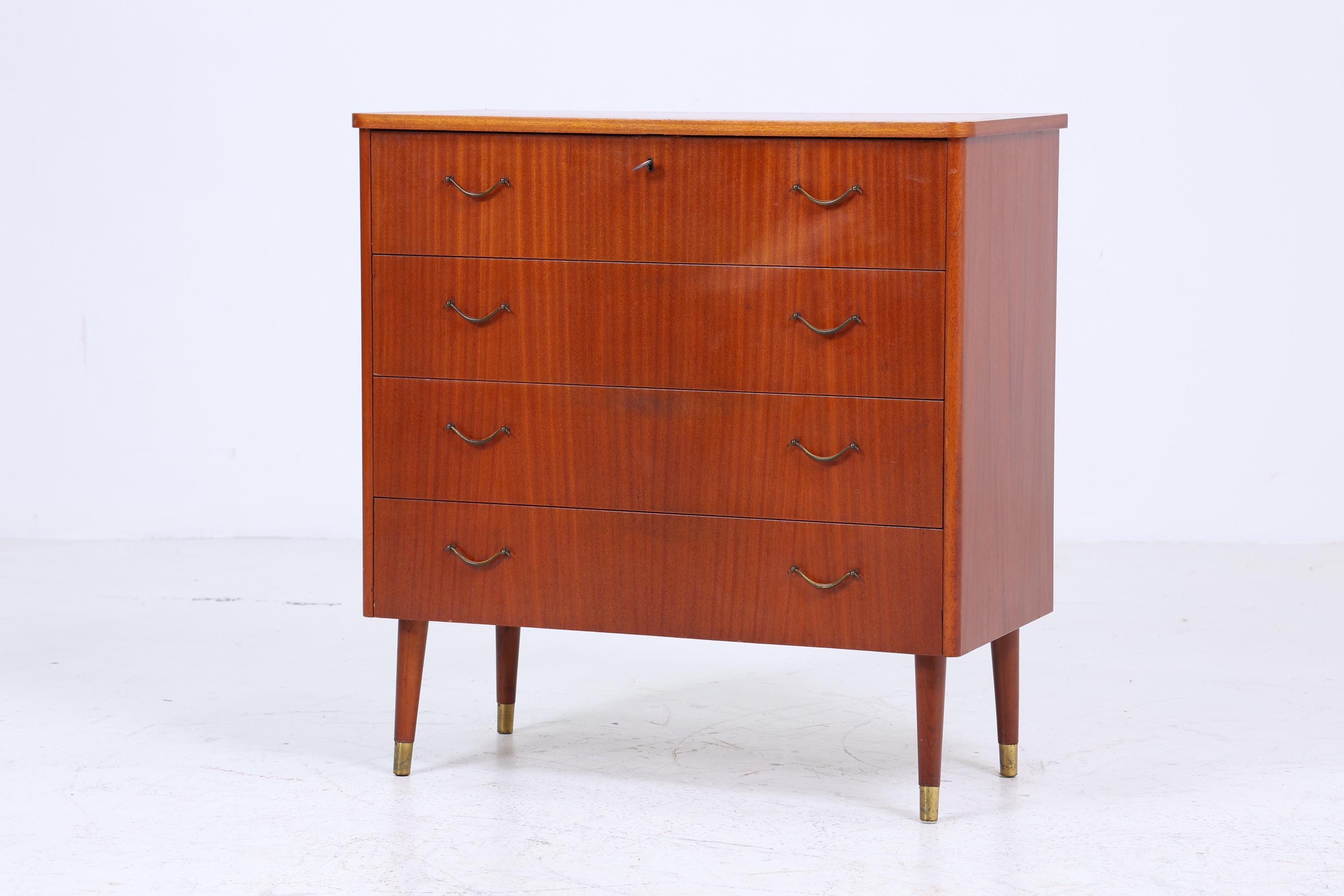 Vintage Schubladen Kommode 60er Jahre | Mid Century Schrank | Retro Holz Aufbewahrung