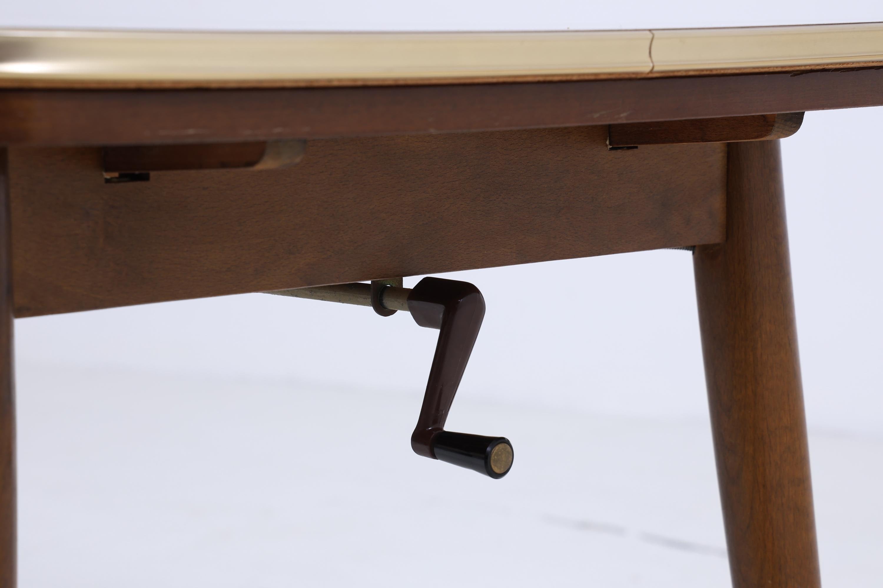 Vintage Kurbeltisch 60er Jahre | Mid Century ausziehbarer Esstisch Couchtisch Tisch Retro 70er Wohnzimmertisch