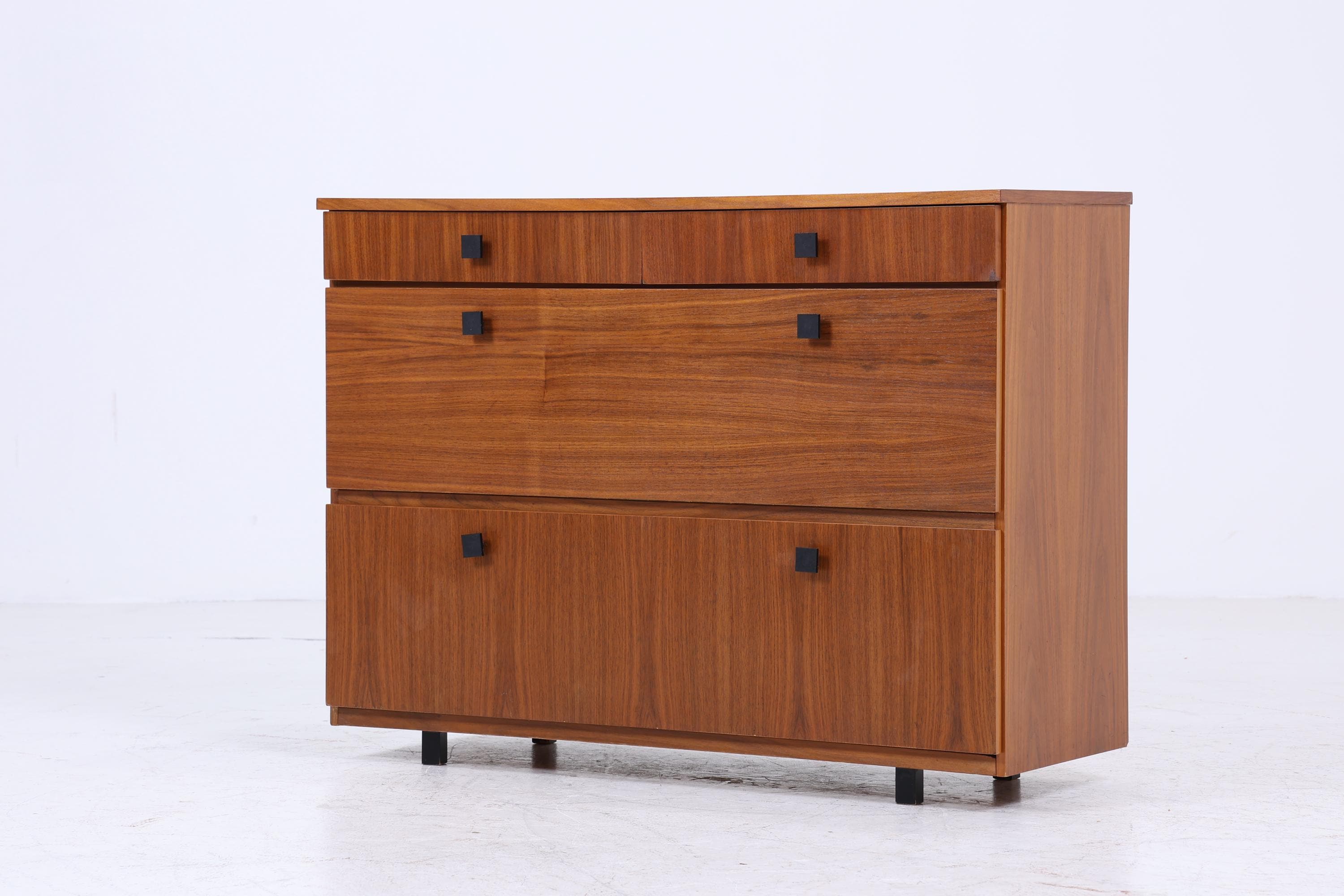 Vintage Kommode 60er Jahre | Mid Century Schubladen Schrank 60er Jahre Aufbewahrung Retro 70er Holz