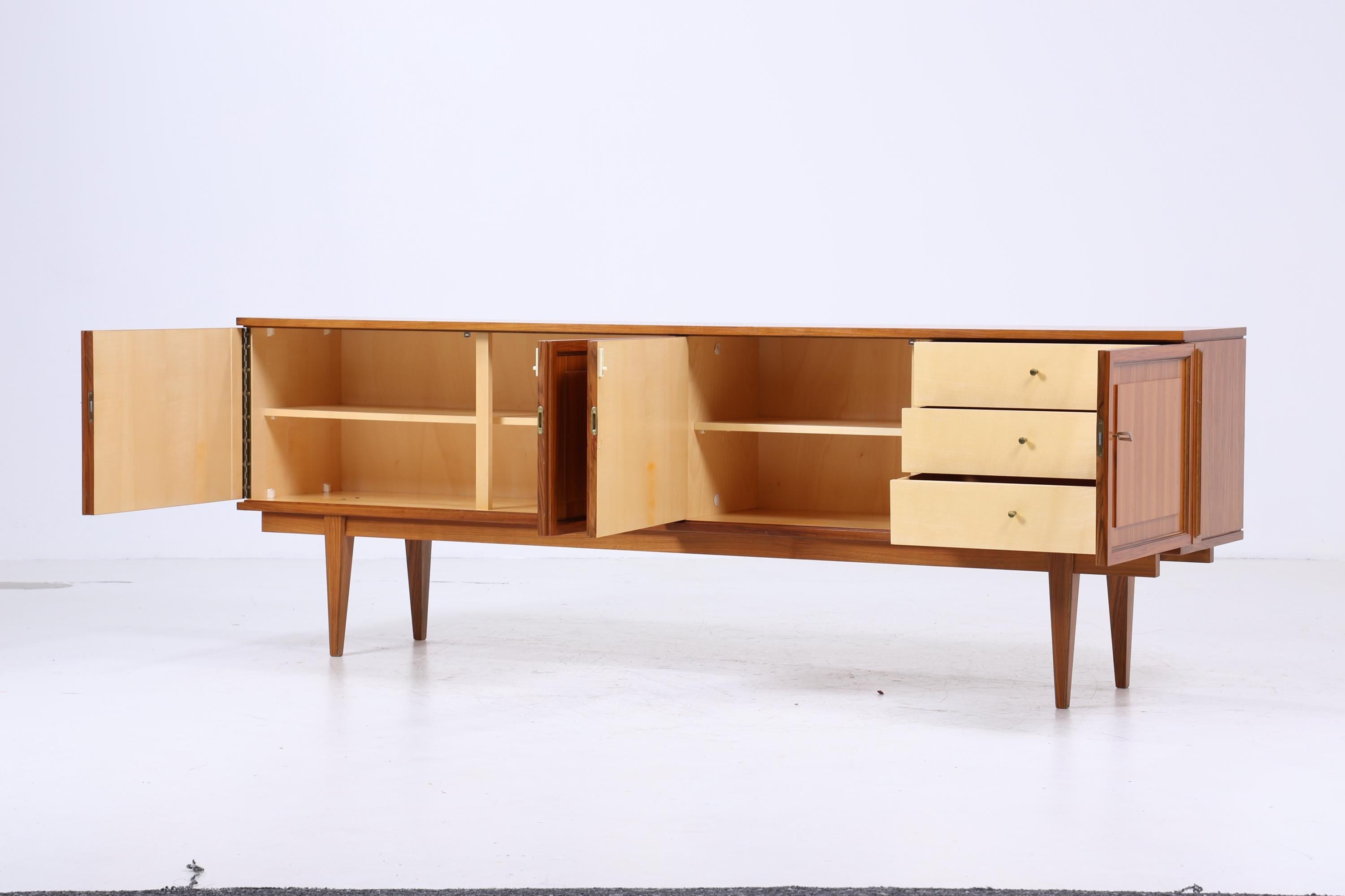 Vintage Sideboard 60er Jahre | Mid Century TV Board mit Schubladen Retro Holz Aufbewahrung