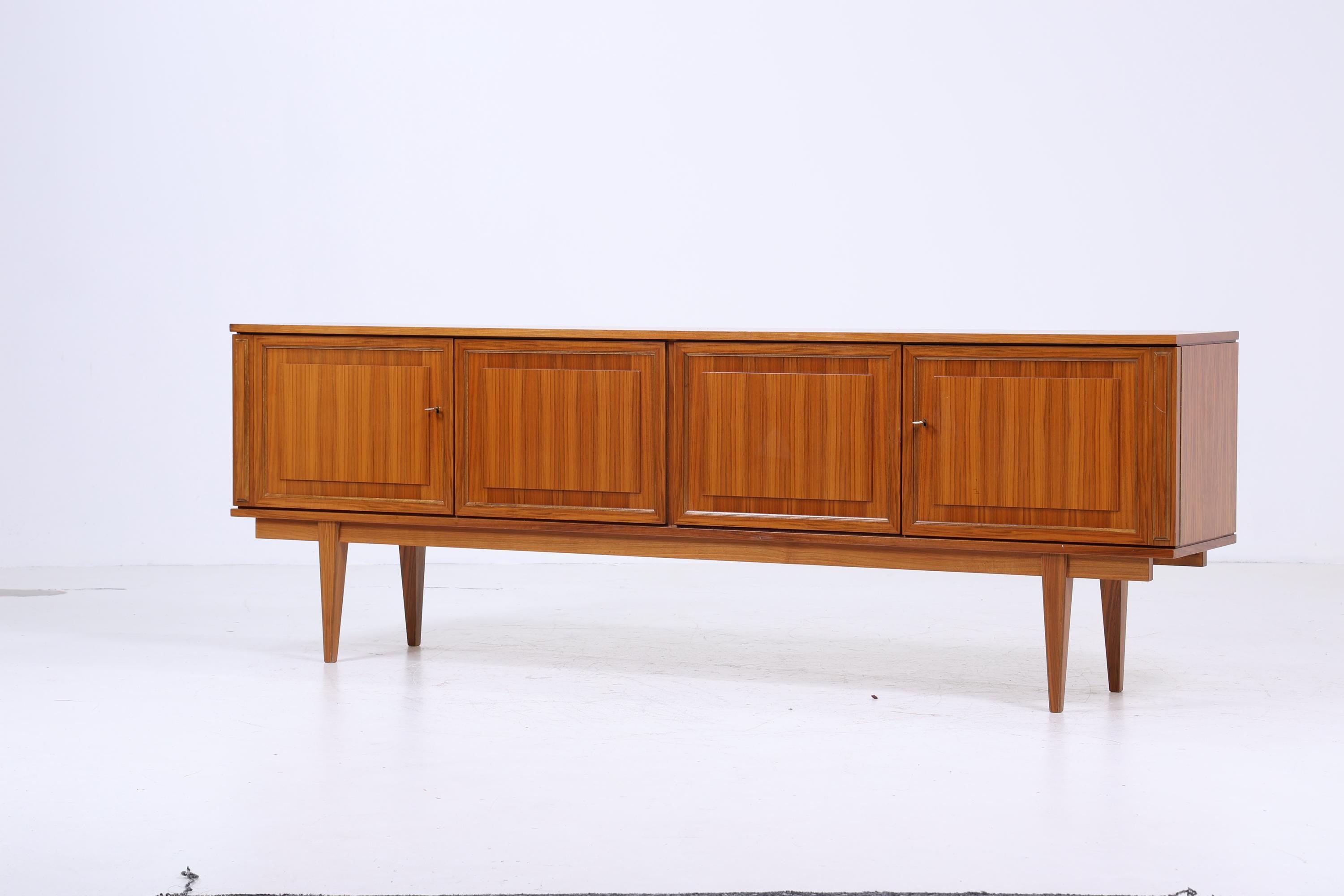 Vintage Sideboard 60er Jahre | Mid Century TV Board mit Schubladen Retro Holz Aufbewahrung