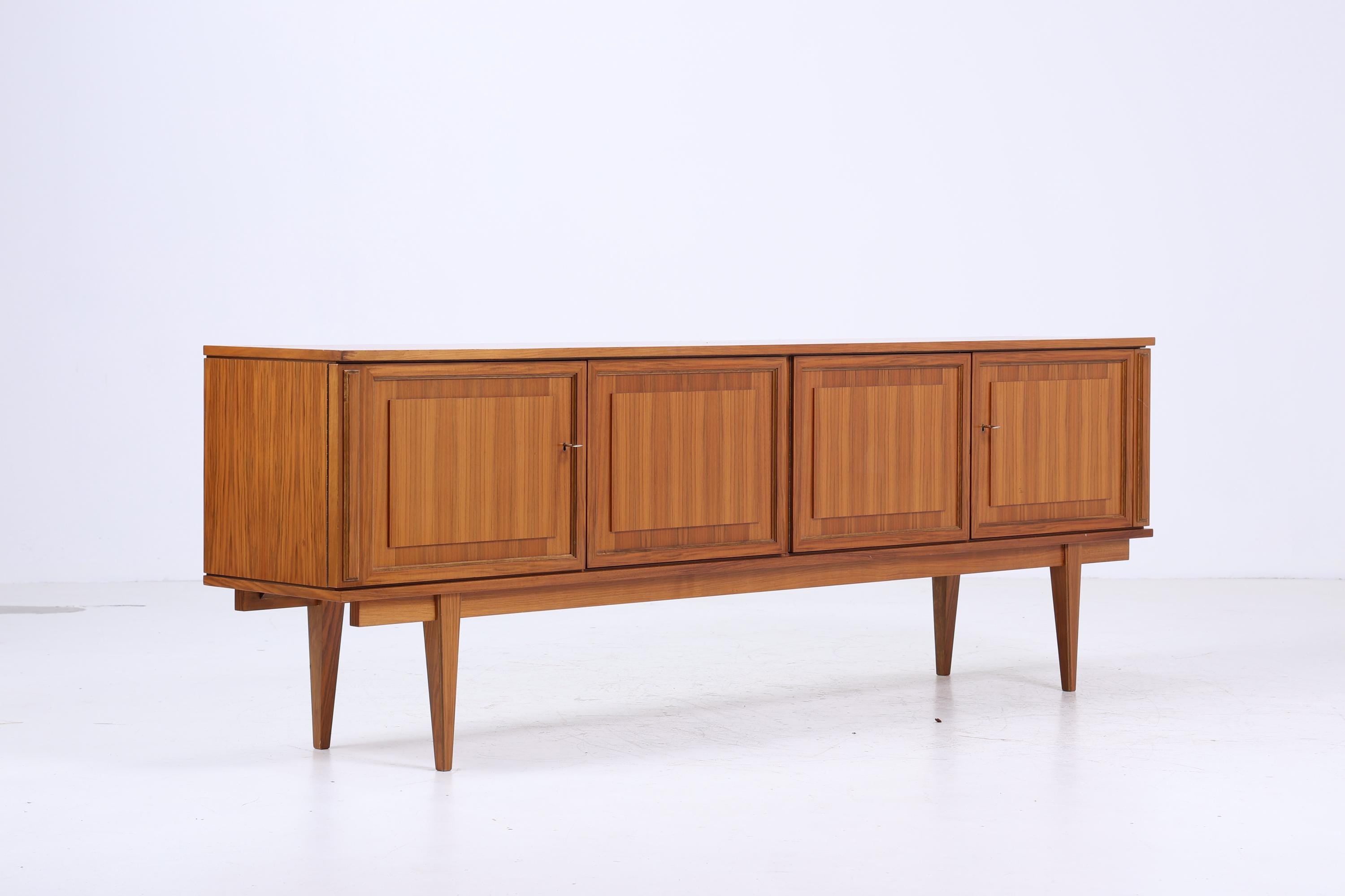 Vintage Sideboard 60er Jahre | Mid Century TV Board mit Schubladen Retro Holz Aufbewahrung