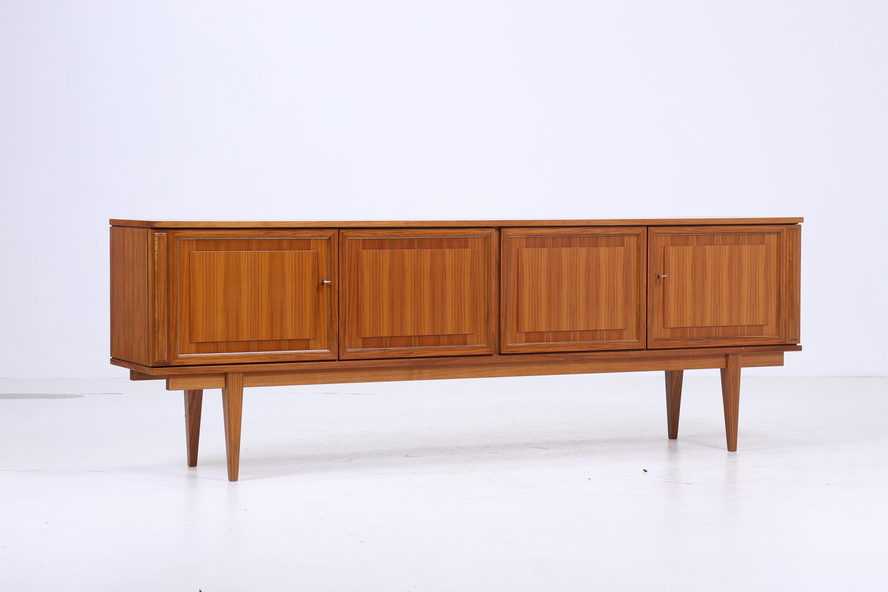 Vintage Sideboard 60er Jahre | Mid Century TV Board mit Schubladen Retro Holz Aufbewahrung
